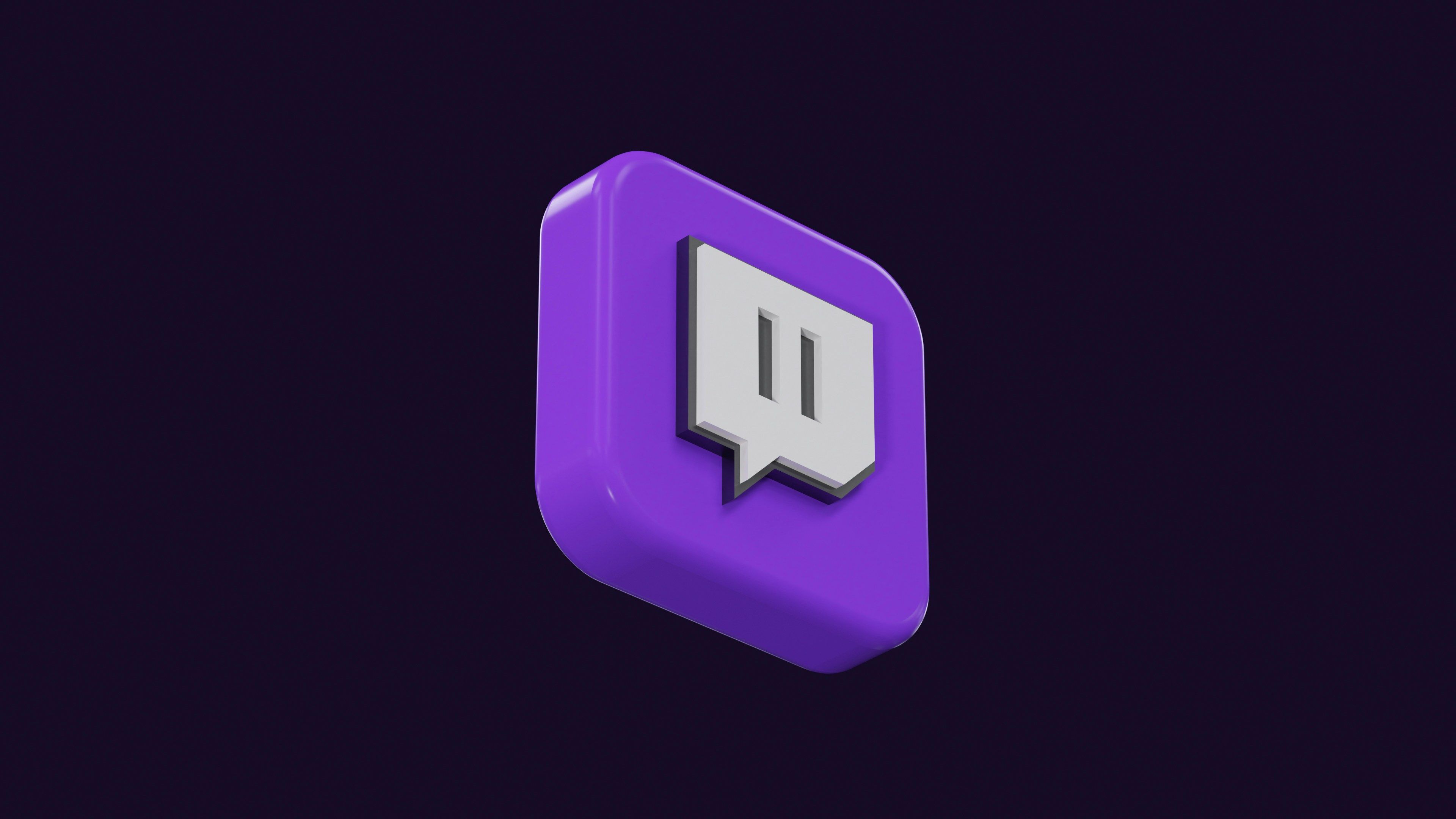 Main Image: 3D rendering of Twitch's logo