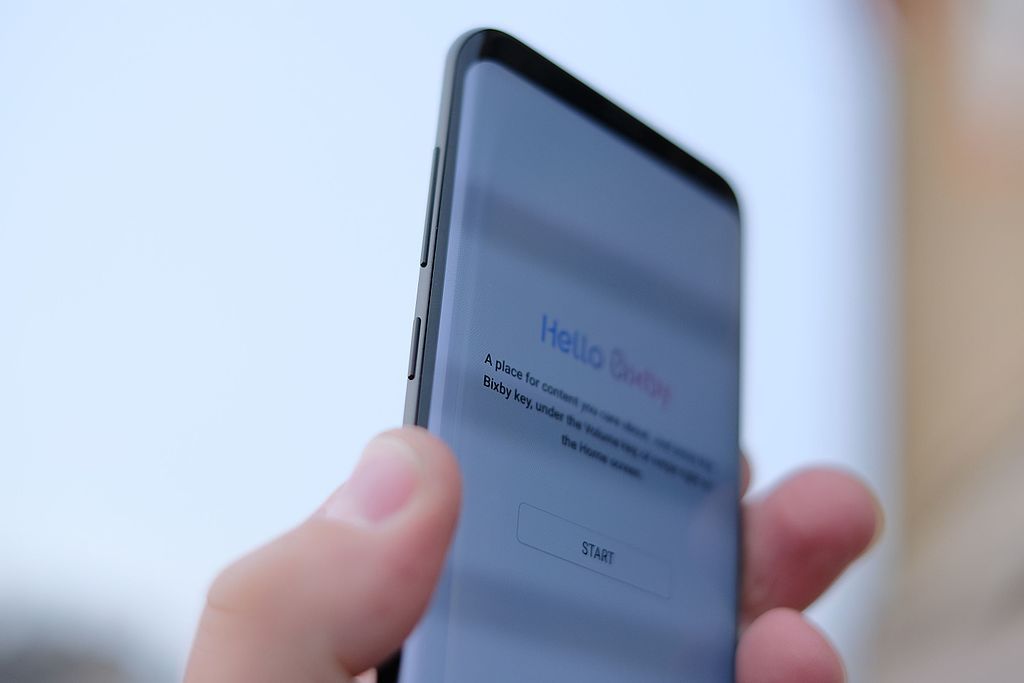 Bixby open on a Samsung Galaxy S8