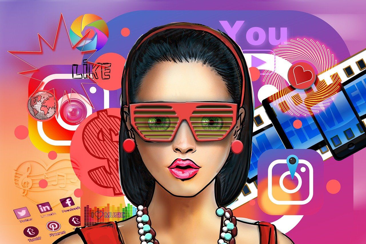 Main Image: Colorful illustration of an Instagram profile