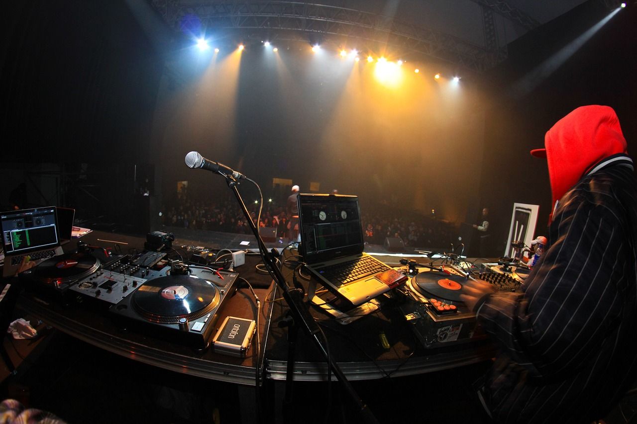 Image of a concert shot from the DJ desk.