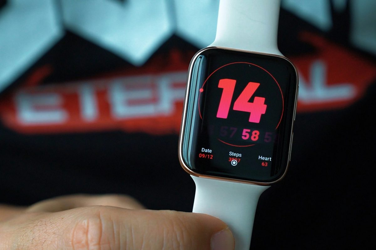 Close-up of digital watch / wearable