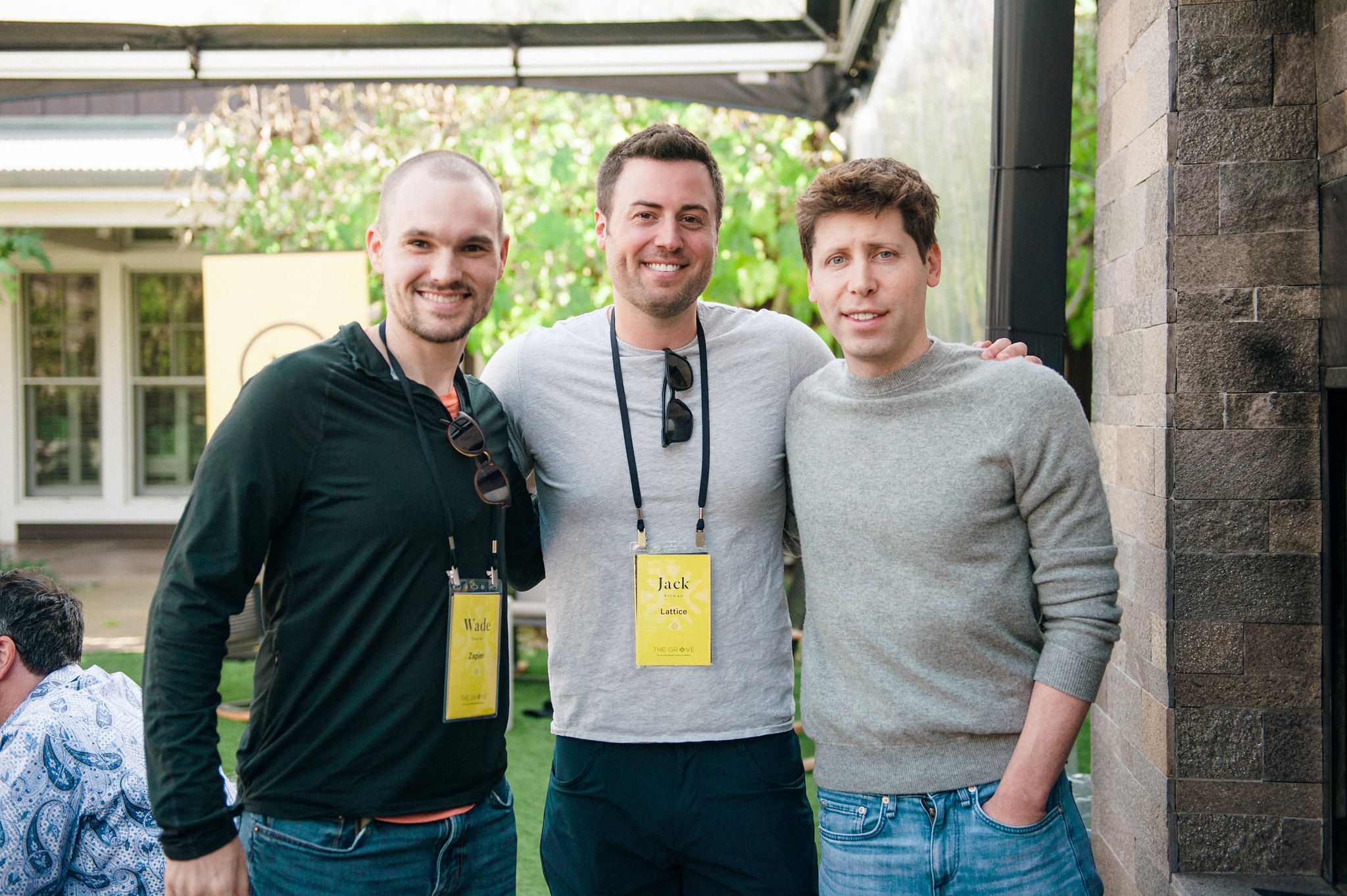 Wade Foster, Jack Altman, & Sam Altman pictured together