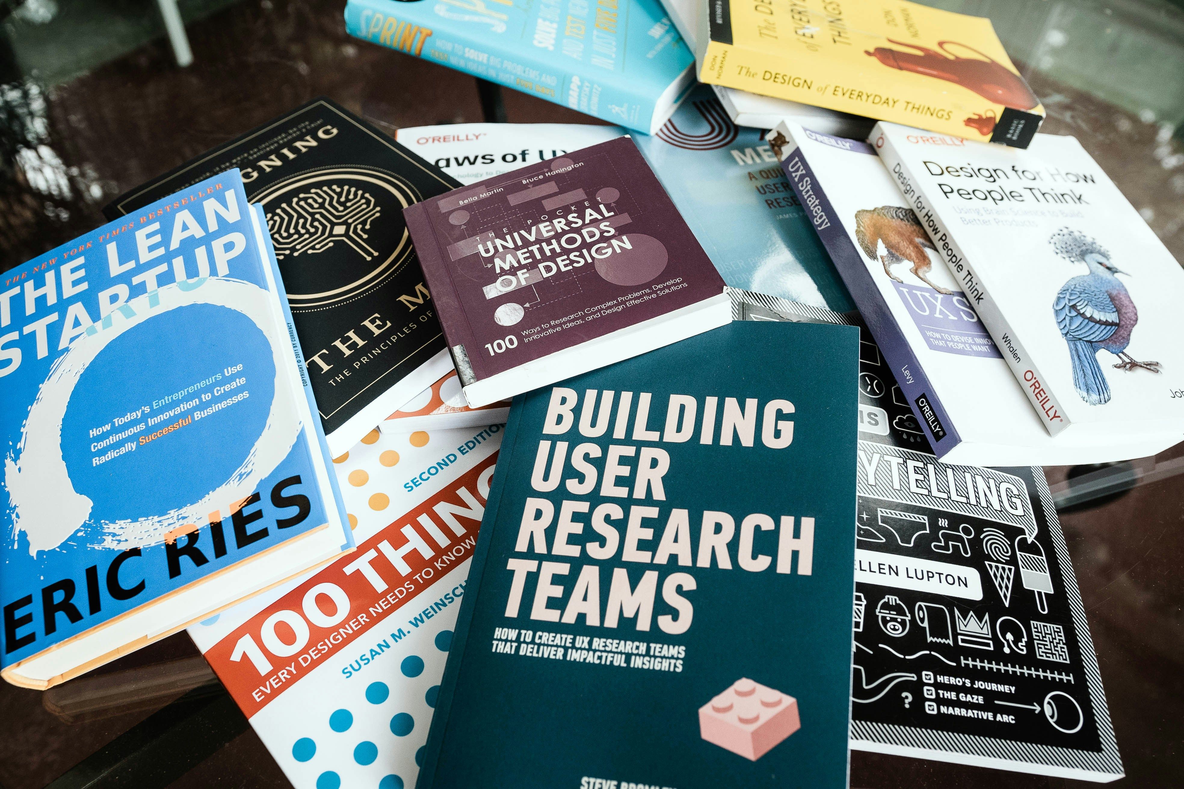 A pile of Research-based books