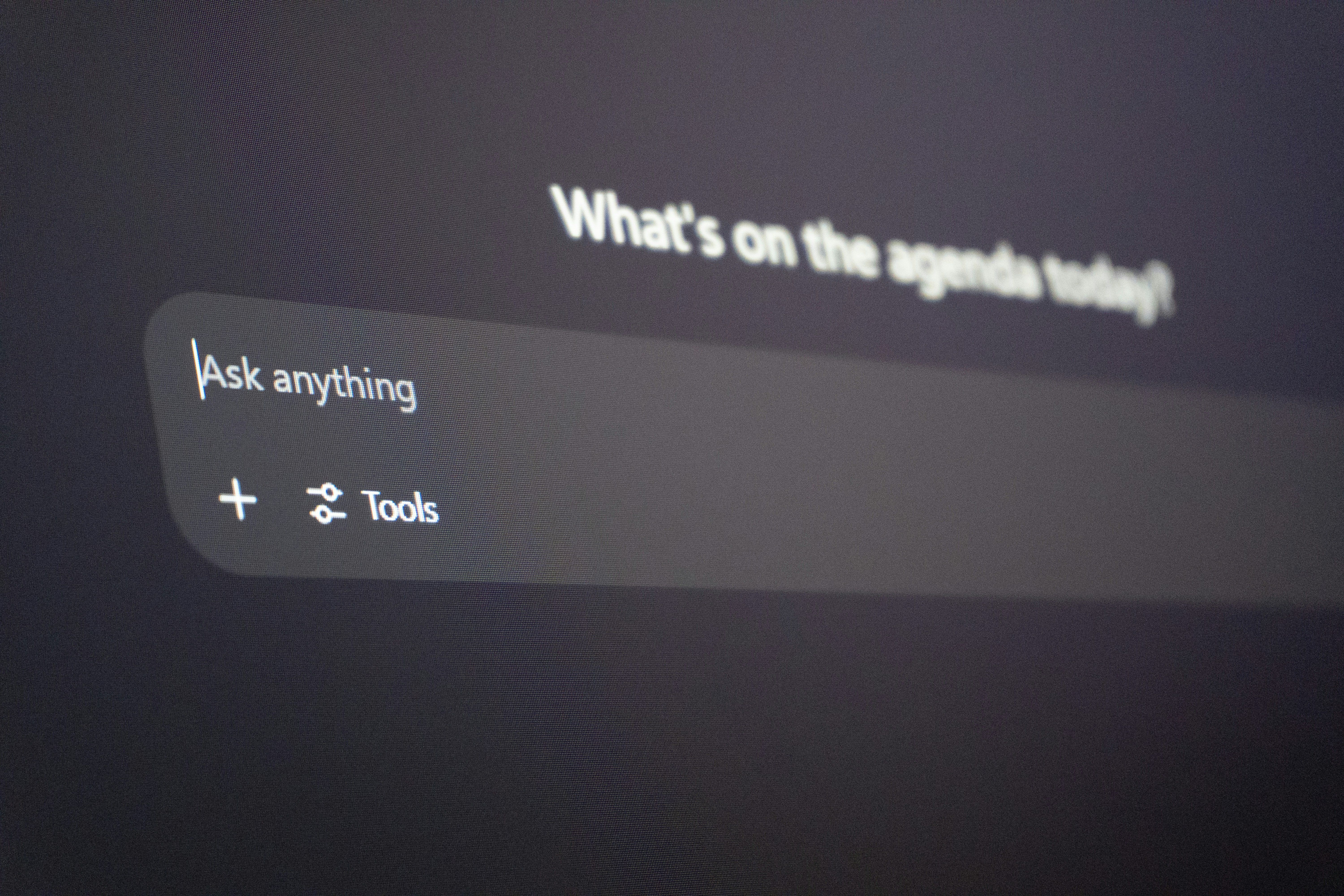 Prompt screen of an AI platform
