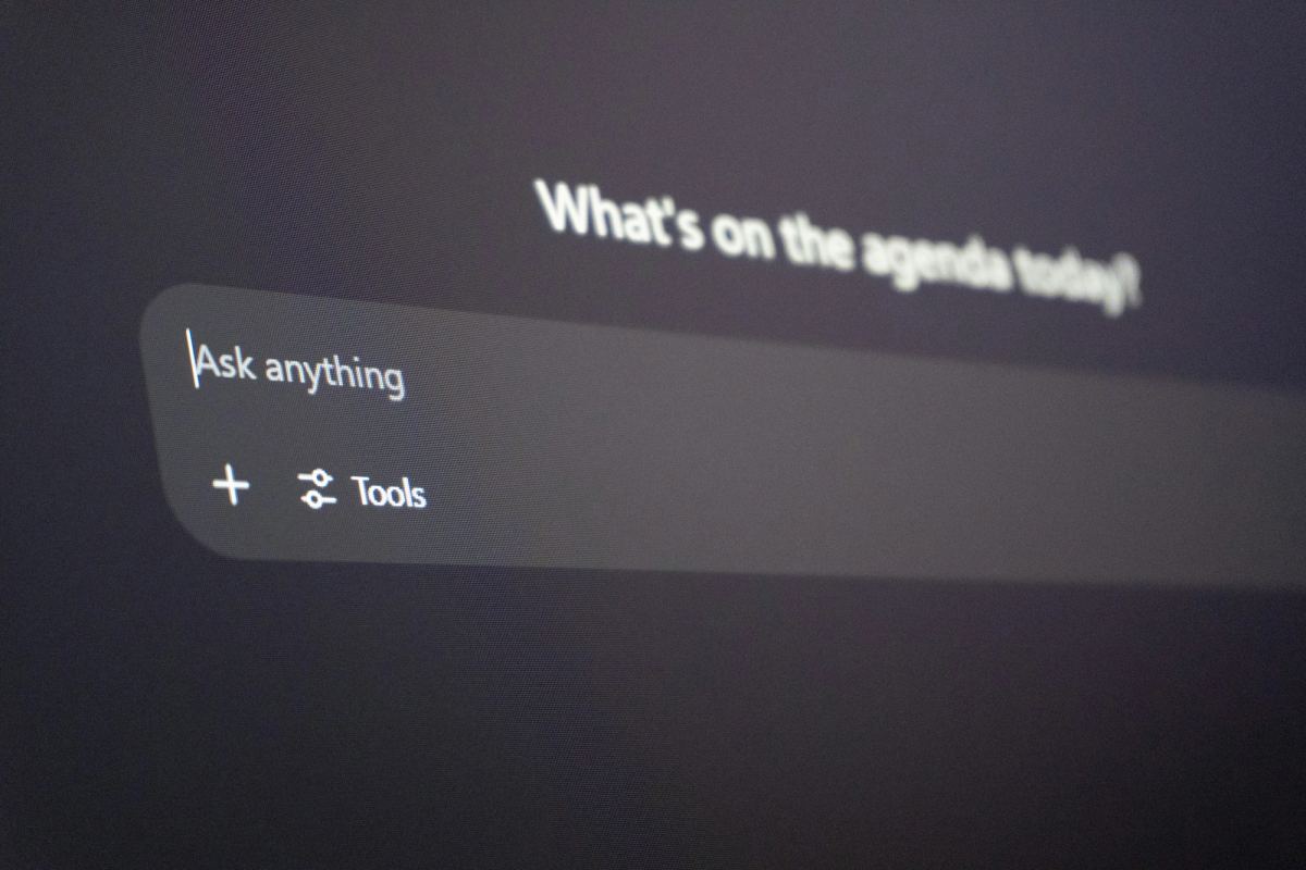 Prompt screen of an AI platform