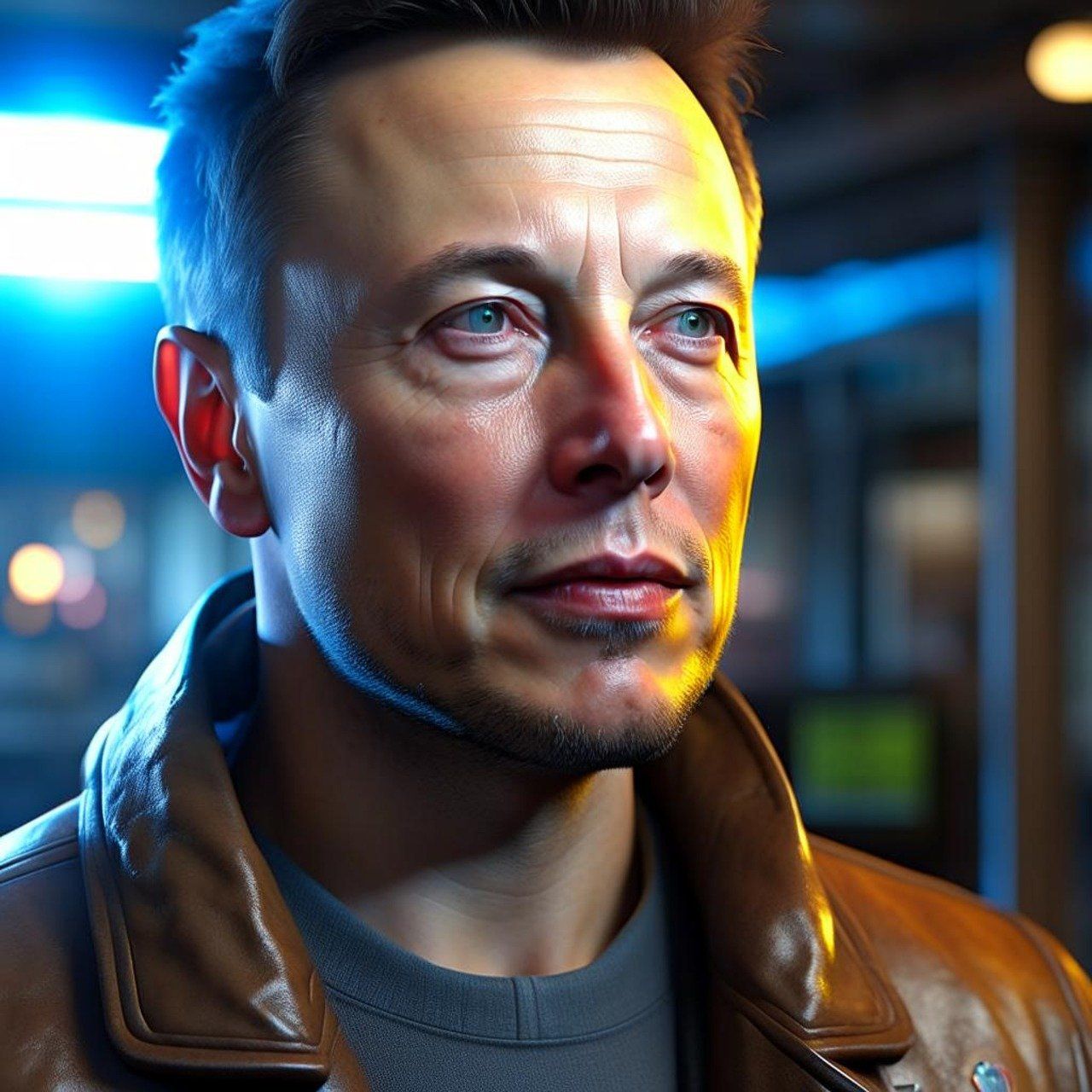 AI Generated image of Elon Musk seemingly livid