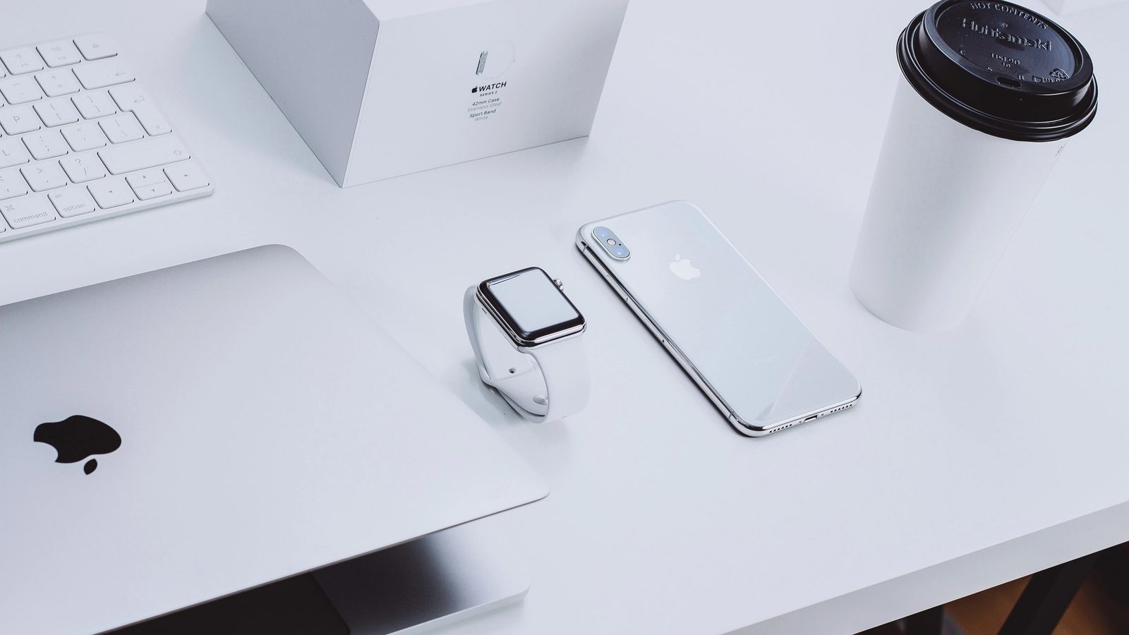 Main Image: Apple products on a white table