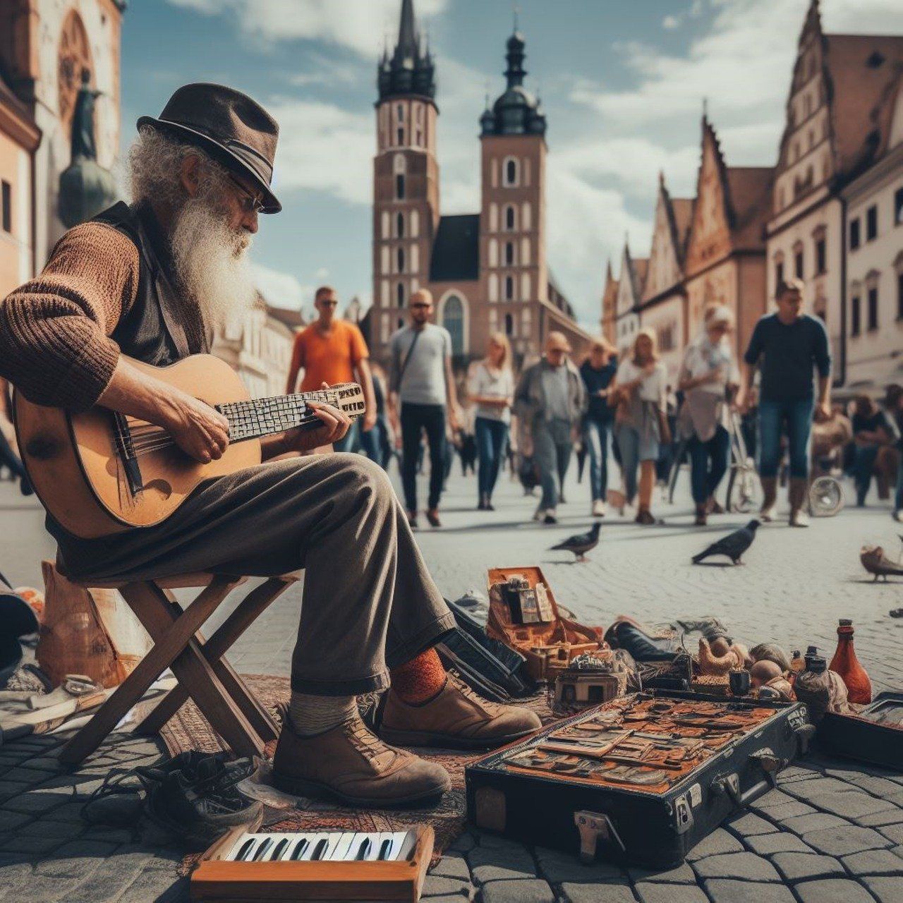 Musician perfoming on the streets