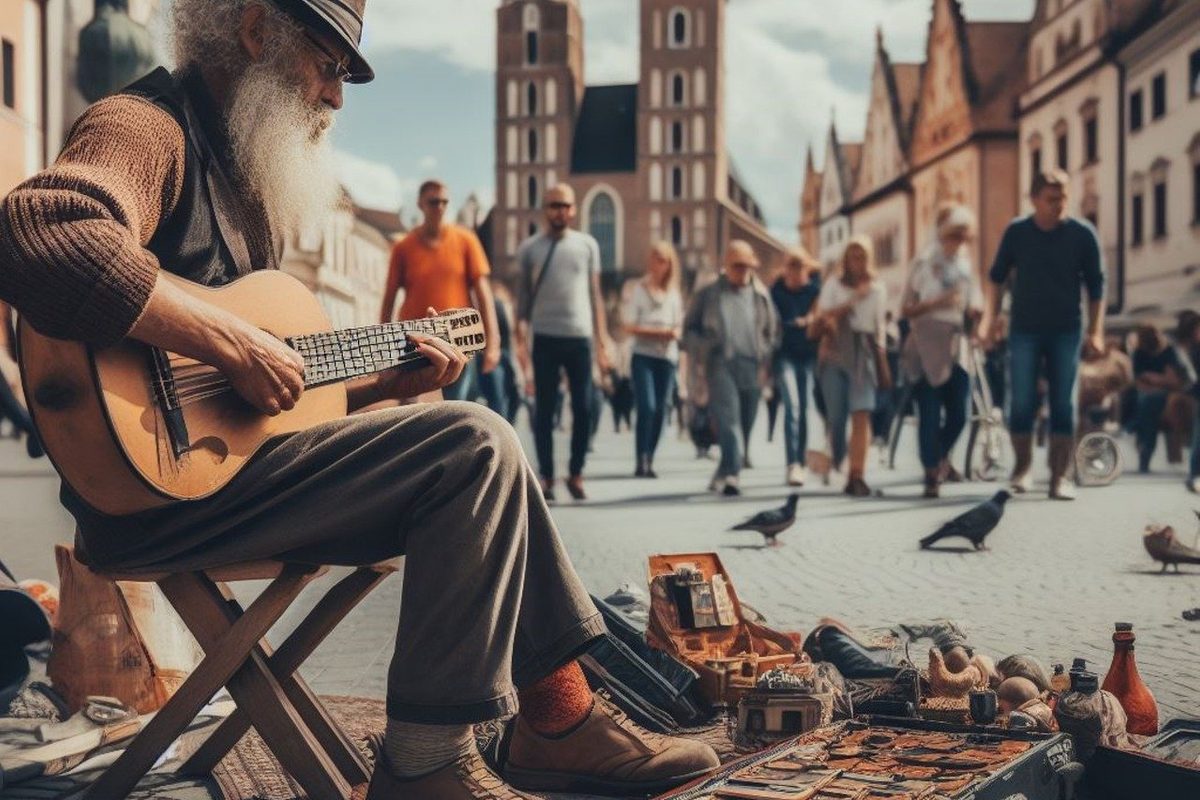 Musician perfoming on the streets