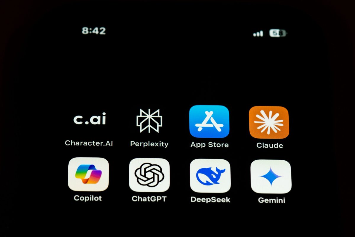AI app icons on a phone screen
