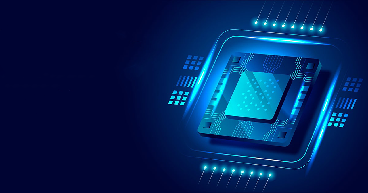 Illustration of a microchip