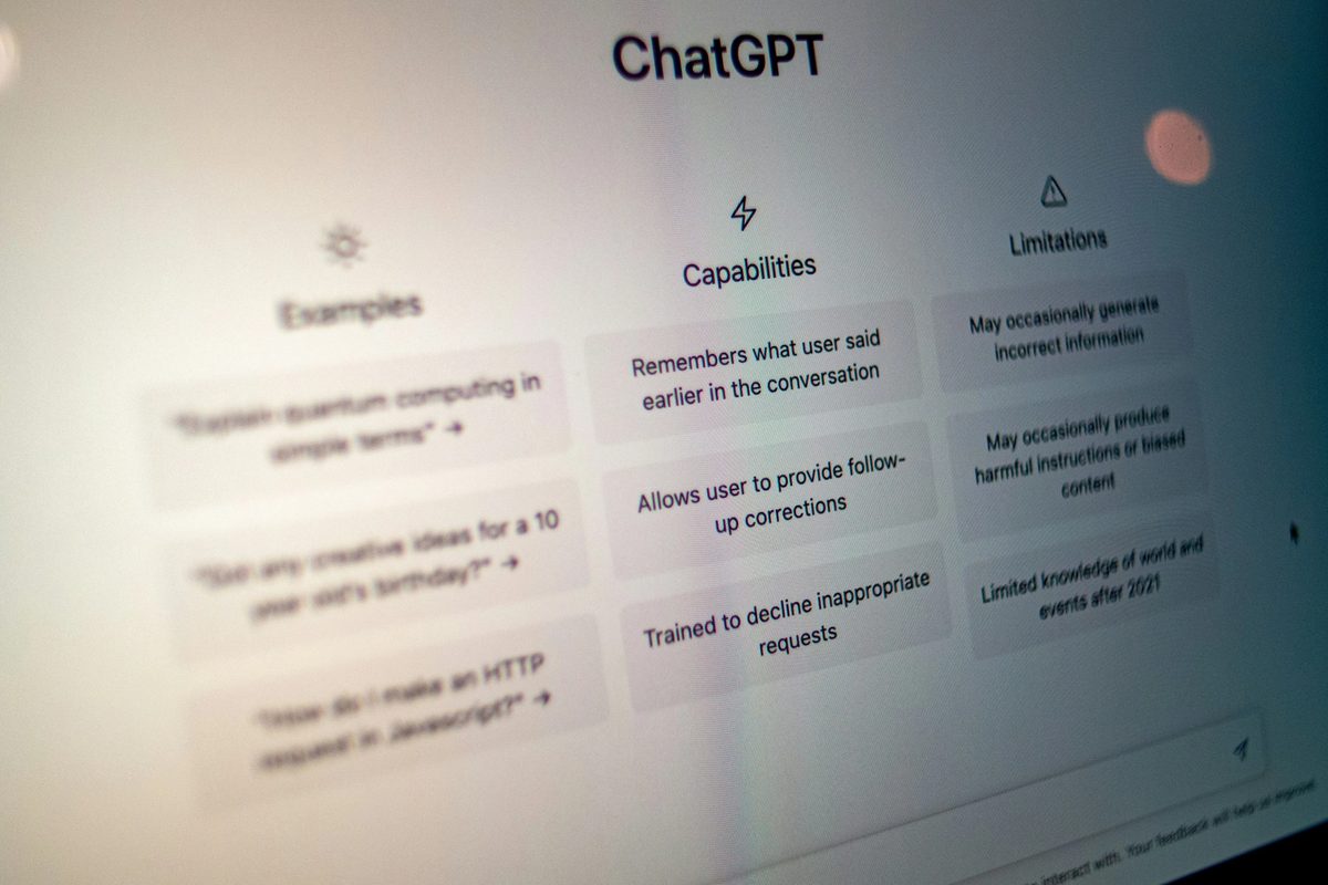 Chatgpt website on a desktop