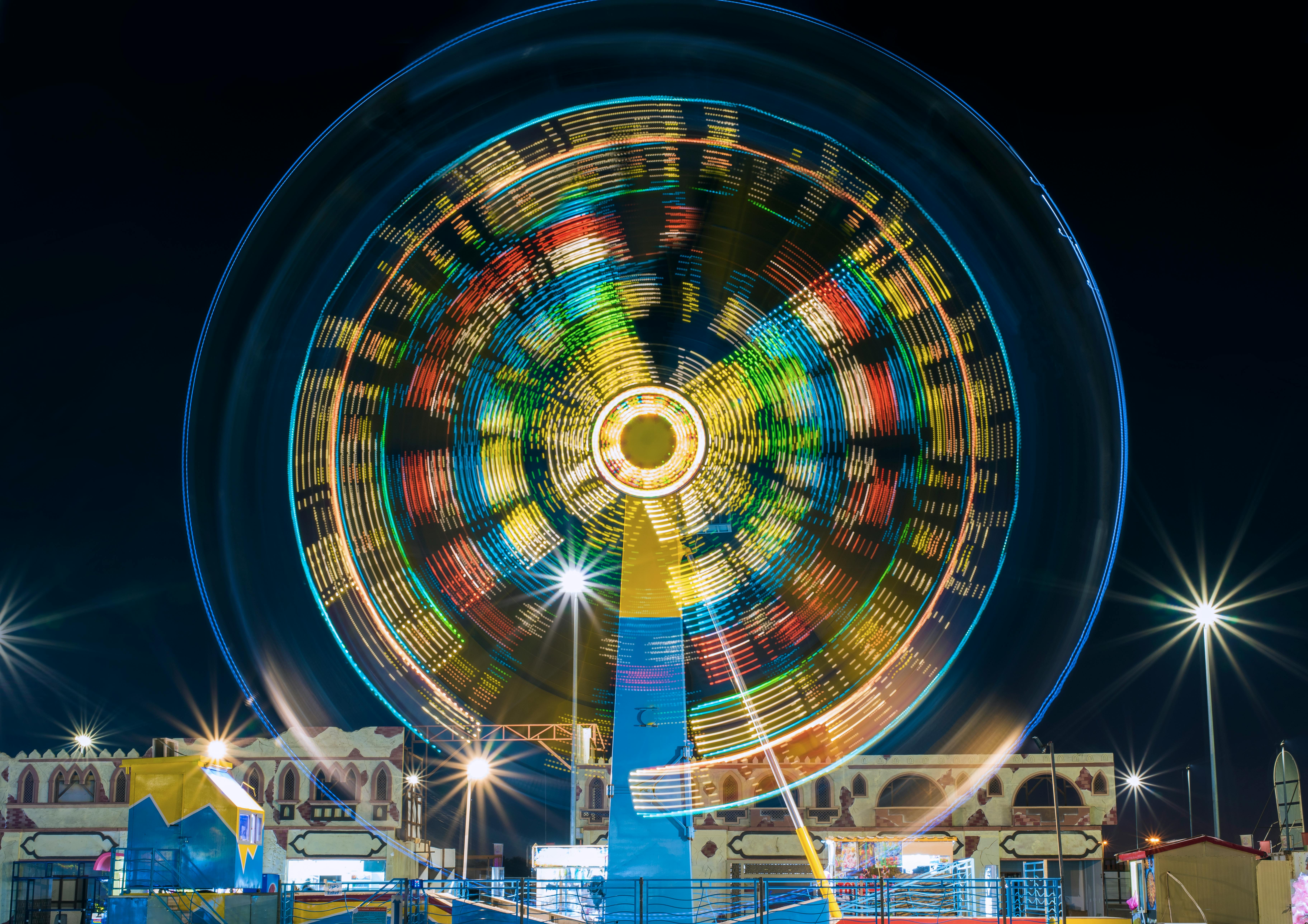 Timelapse of a Ferris Wheel