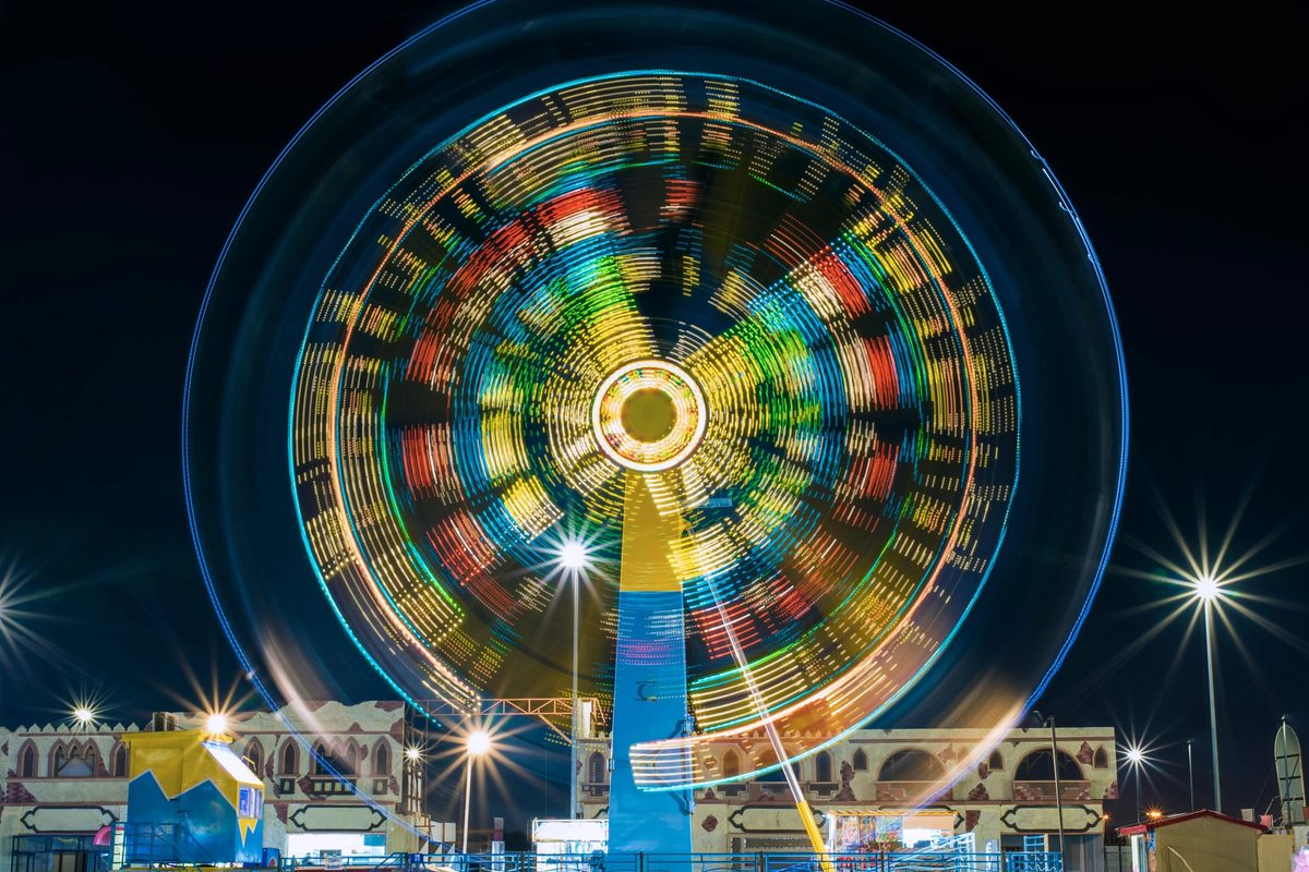 Timelapse of a Ferris Wheel