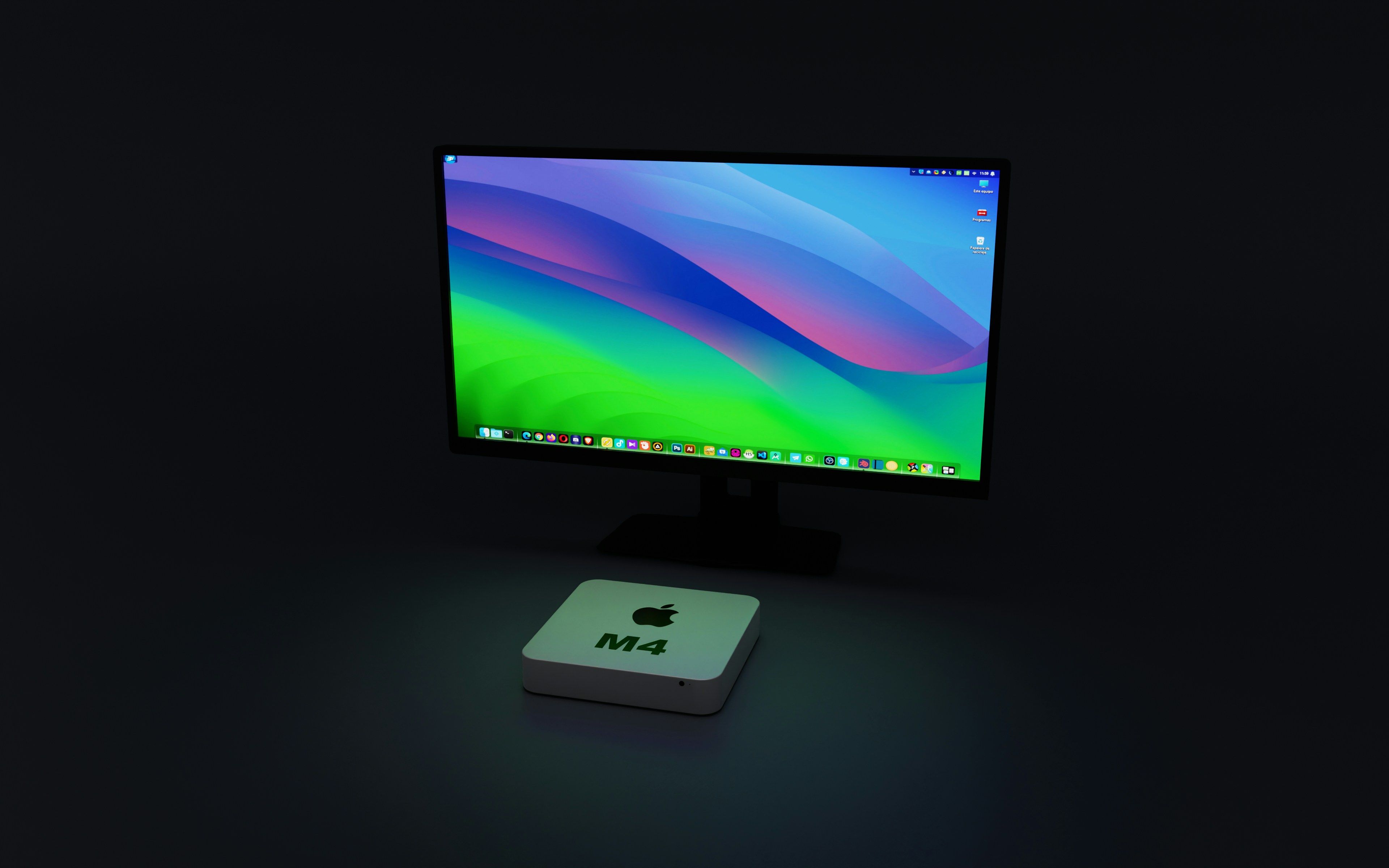 Mac Mini M4 sat on a desktop