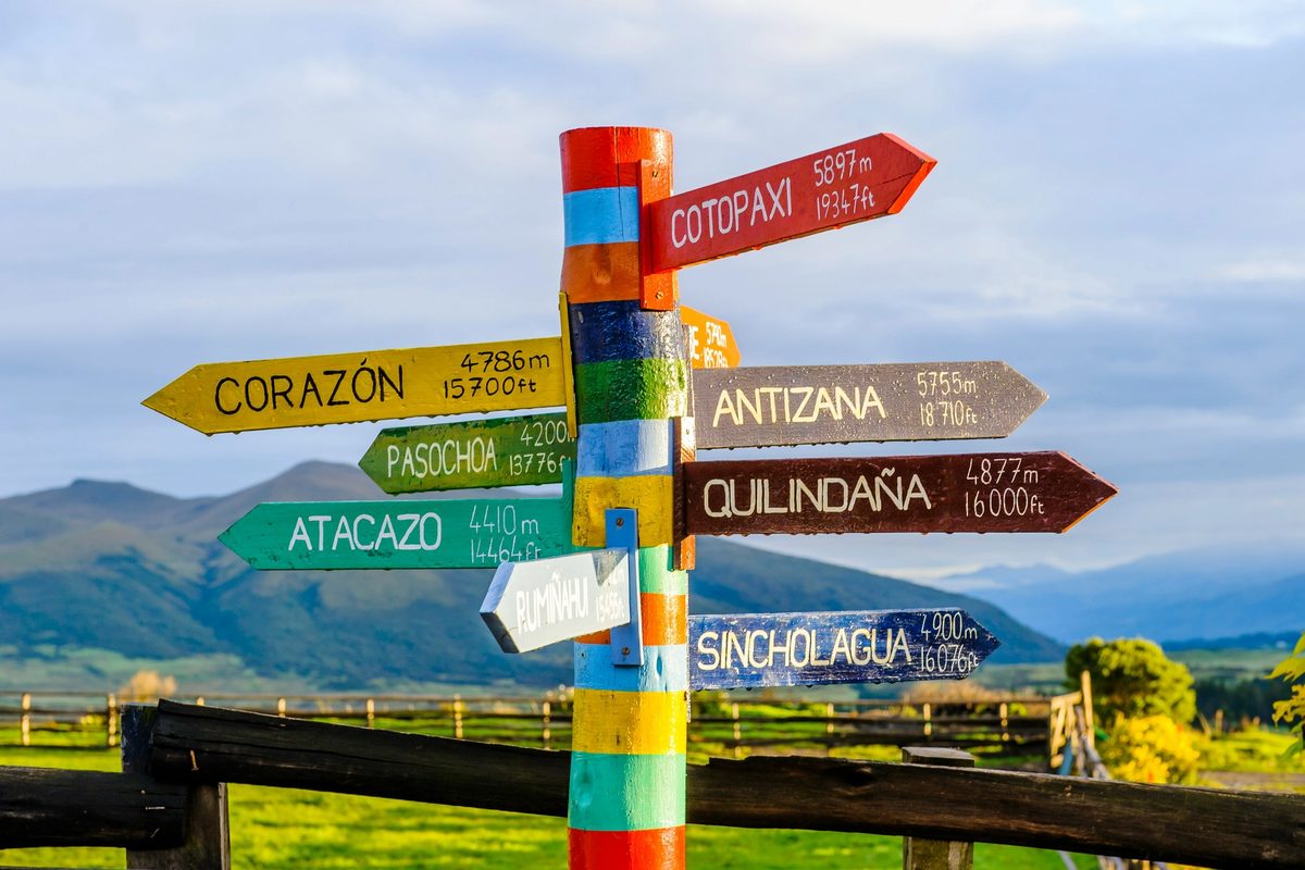 Signpost pointed at several different directions, representing a variety of choices