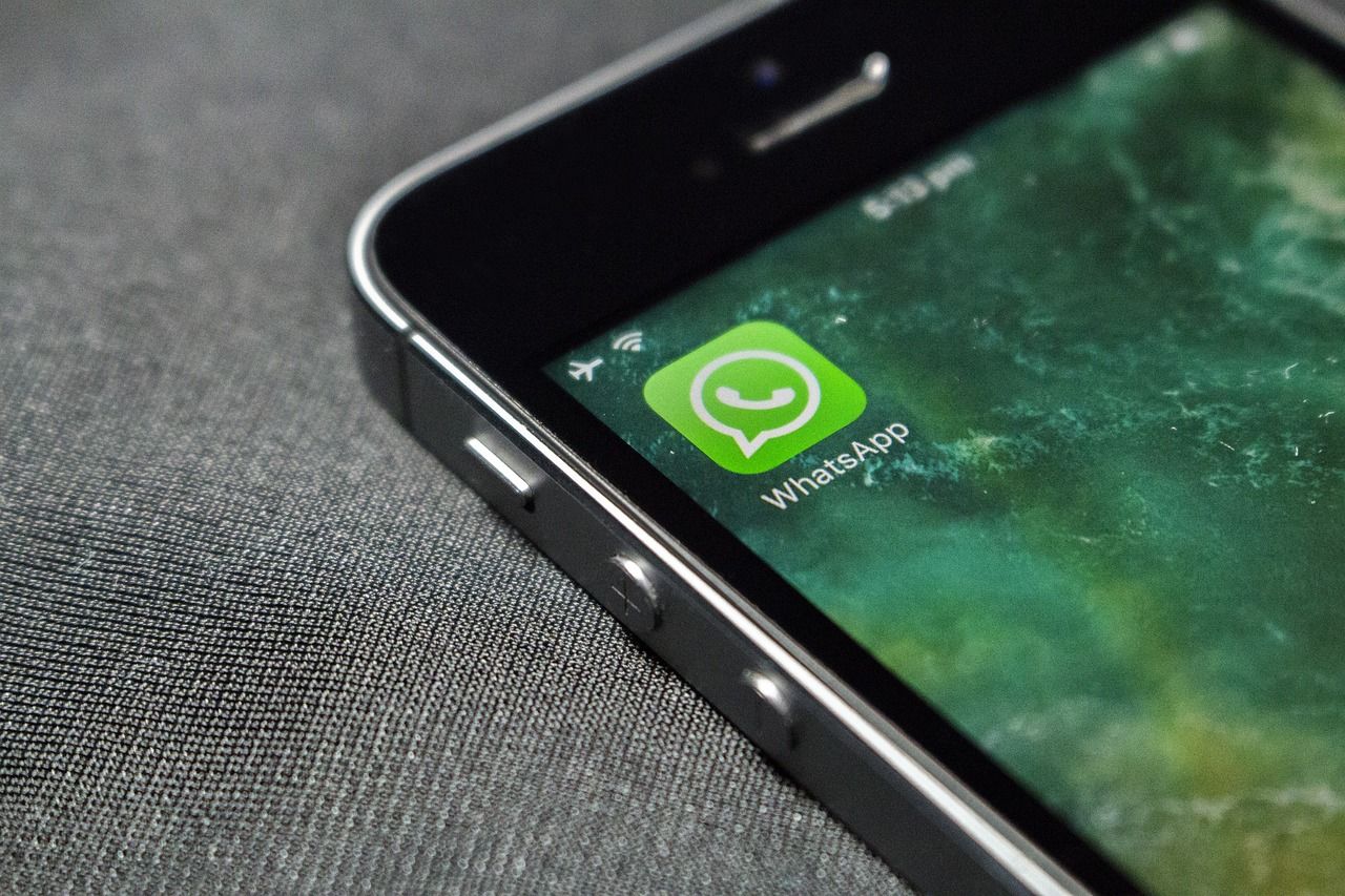 Whatsapp app being used in an iPhone