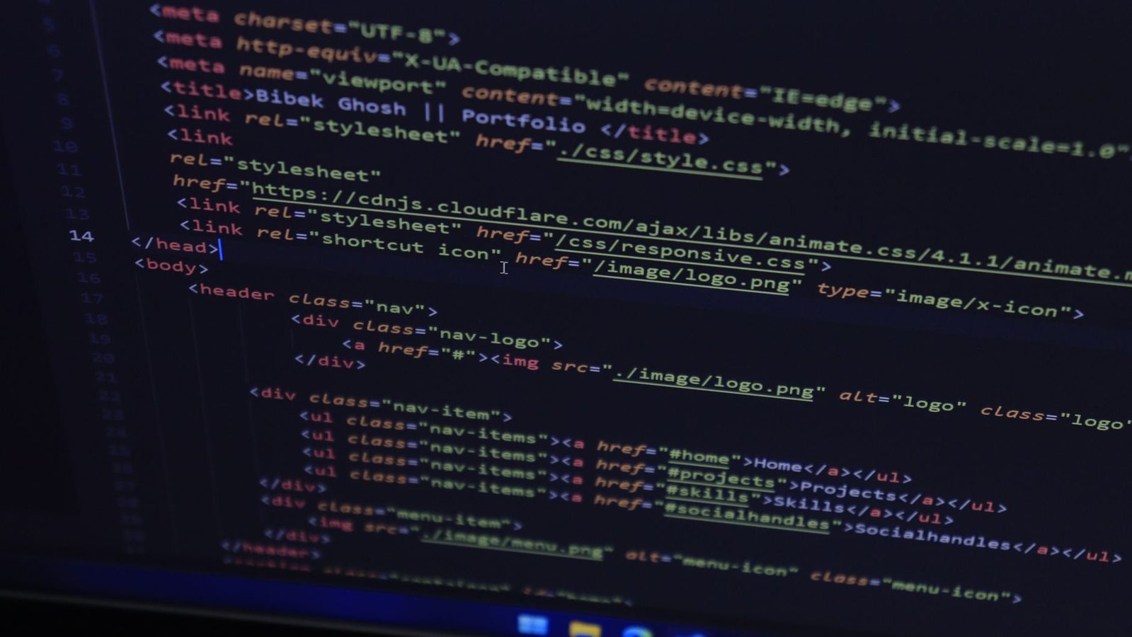 Code on a computer screen