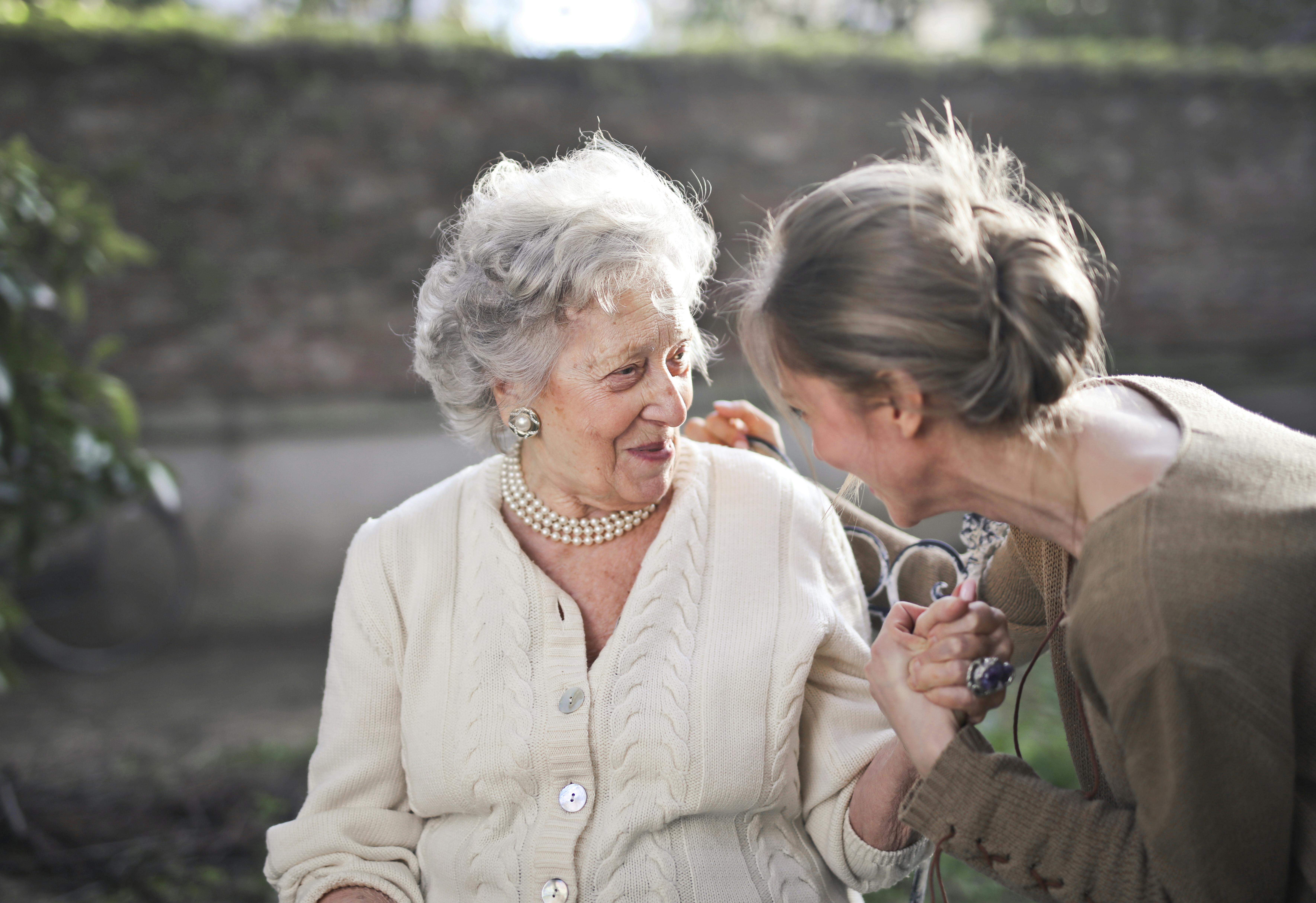 Two lovely elderly ladies