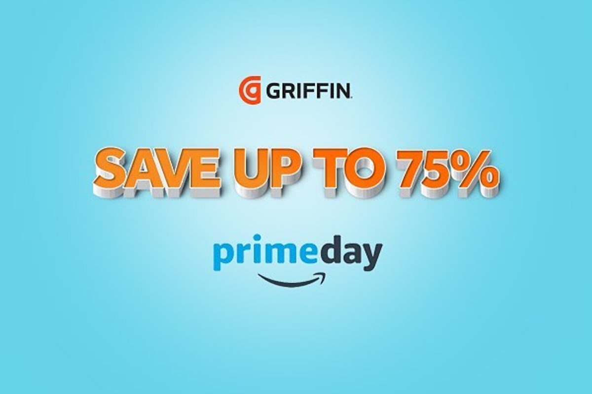 Amazon Prime Day poster showing a 75% discount