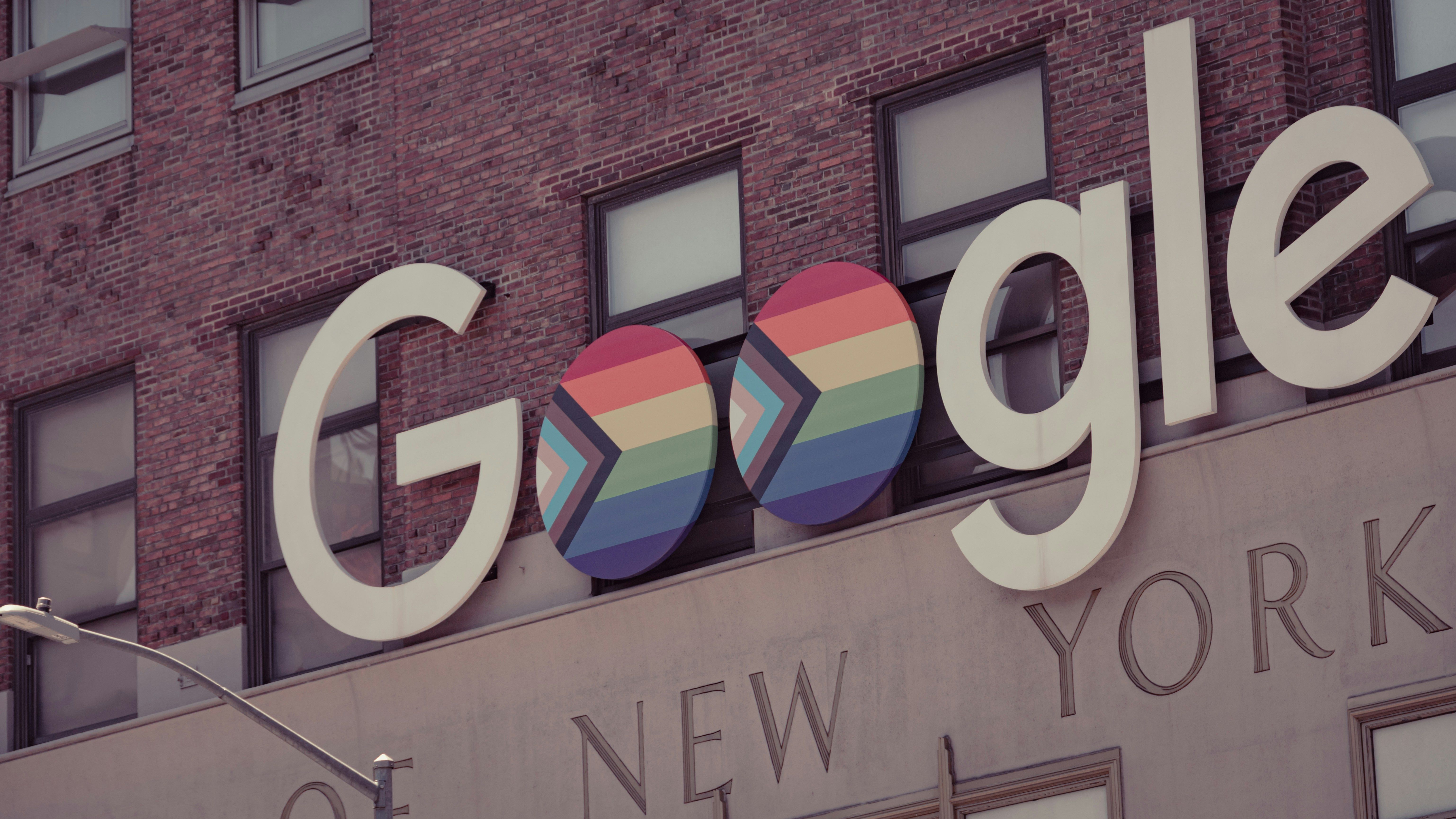 Google sign on a Manhattan, New York building.