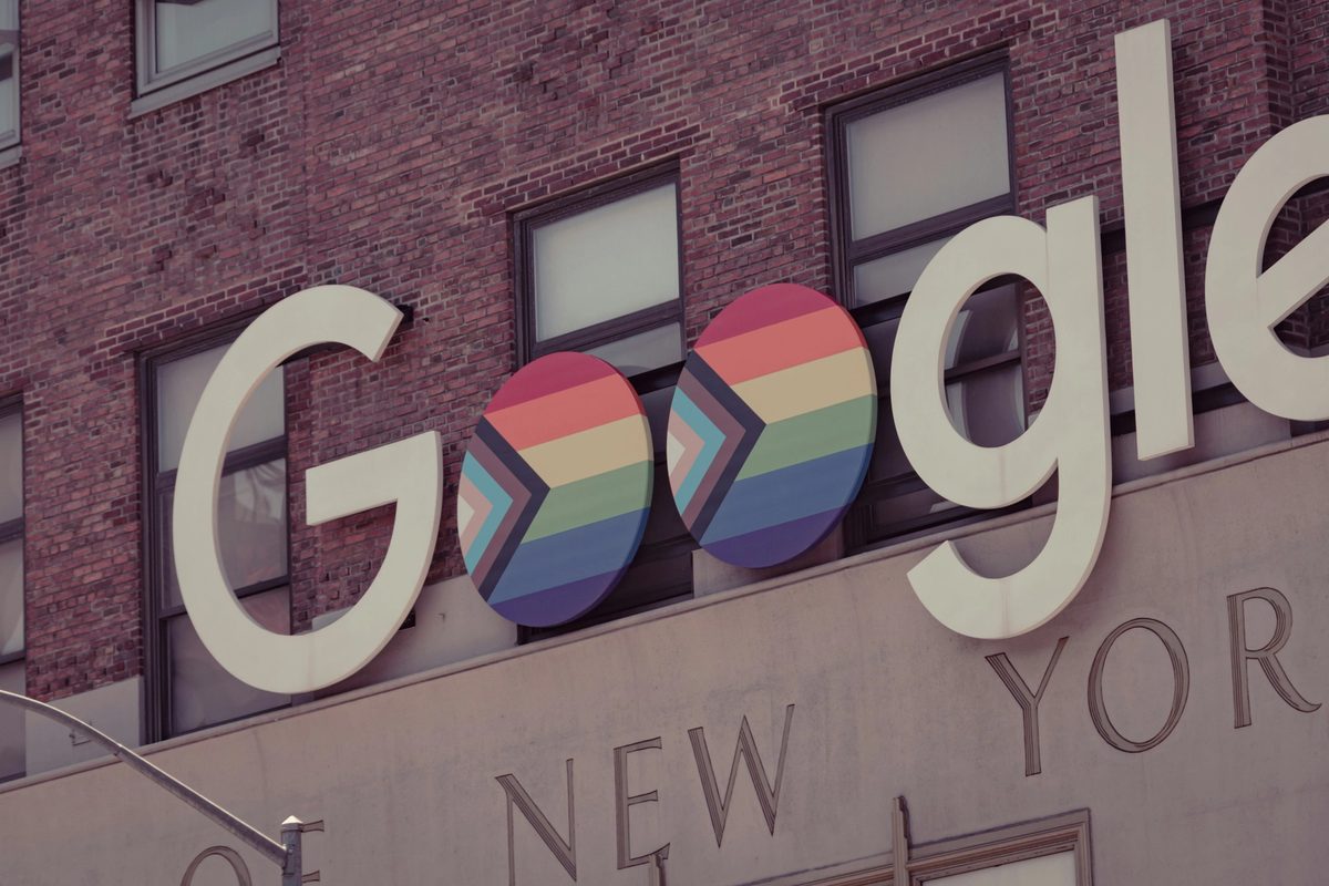 Google sign on a Manhattan, New York building.