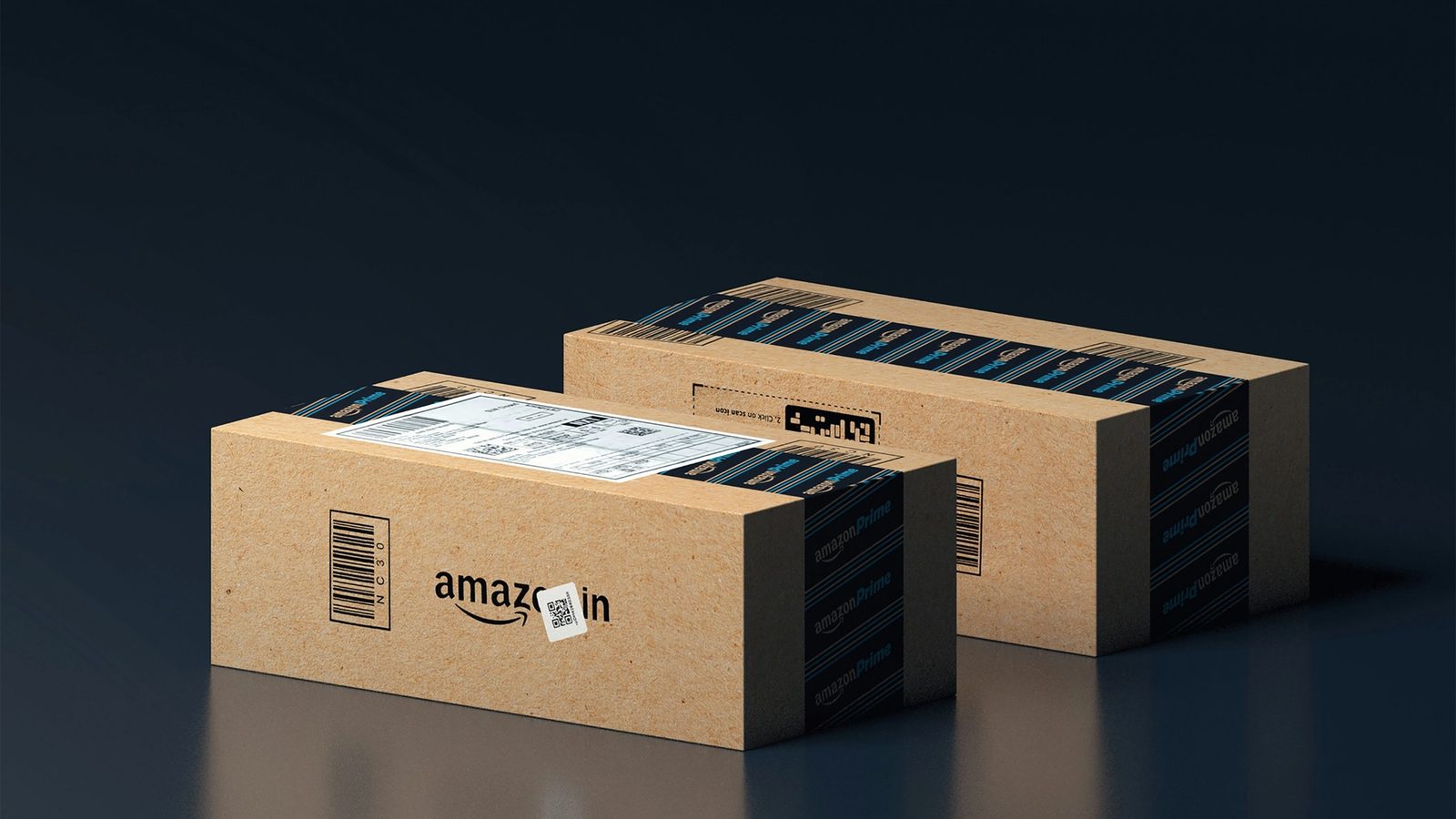 Main Image: Two Amazon delivery packages next to each other