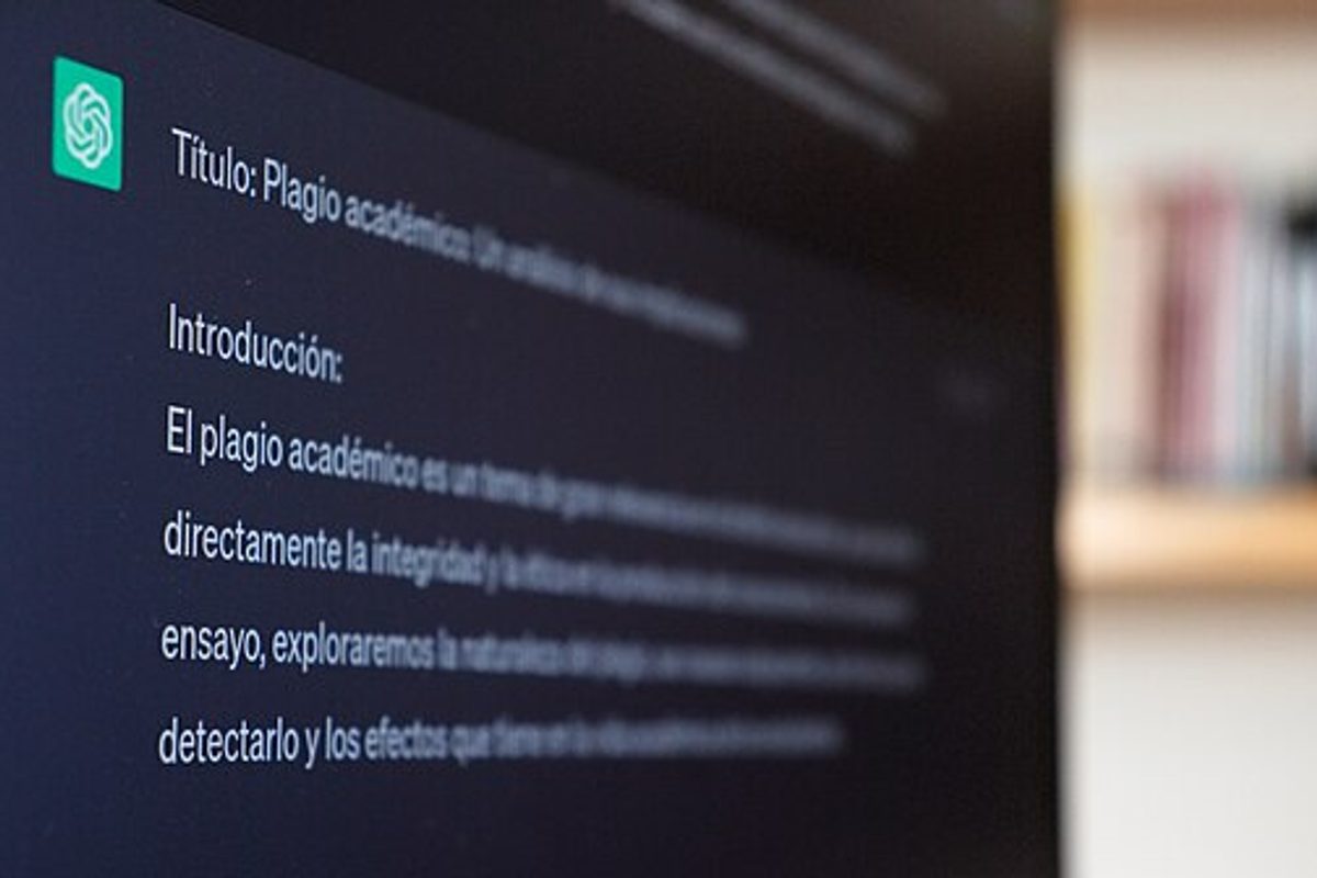 An email draft by ChatGPT on a computer screen