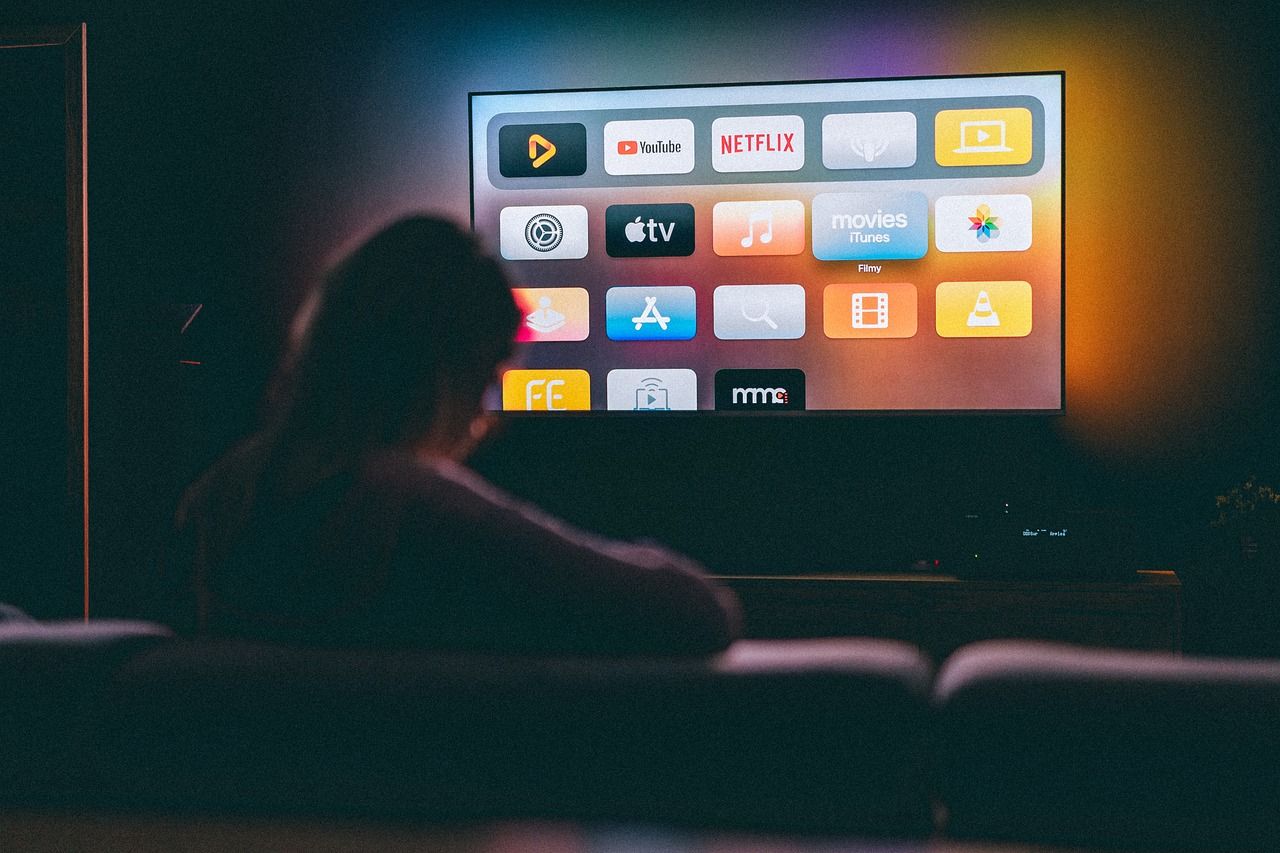 A Television with streaming apps