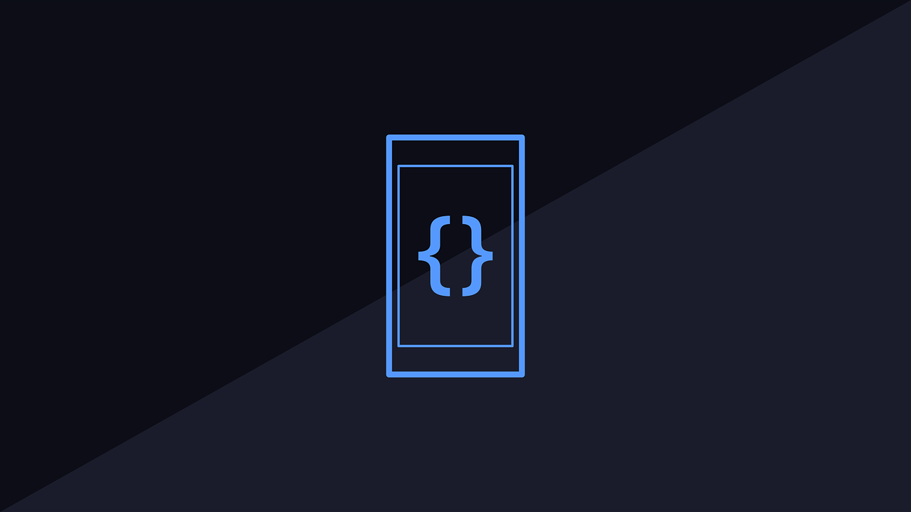 Curly braces used to indicate the Developer section of a computer device or mobile phone