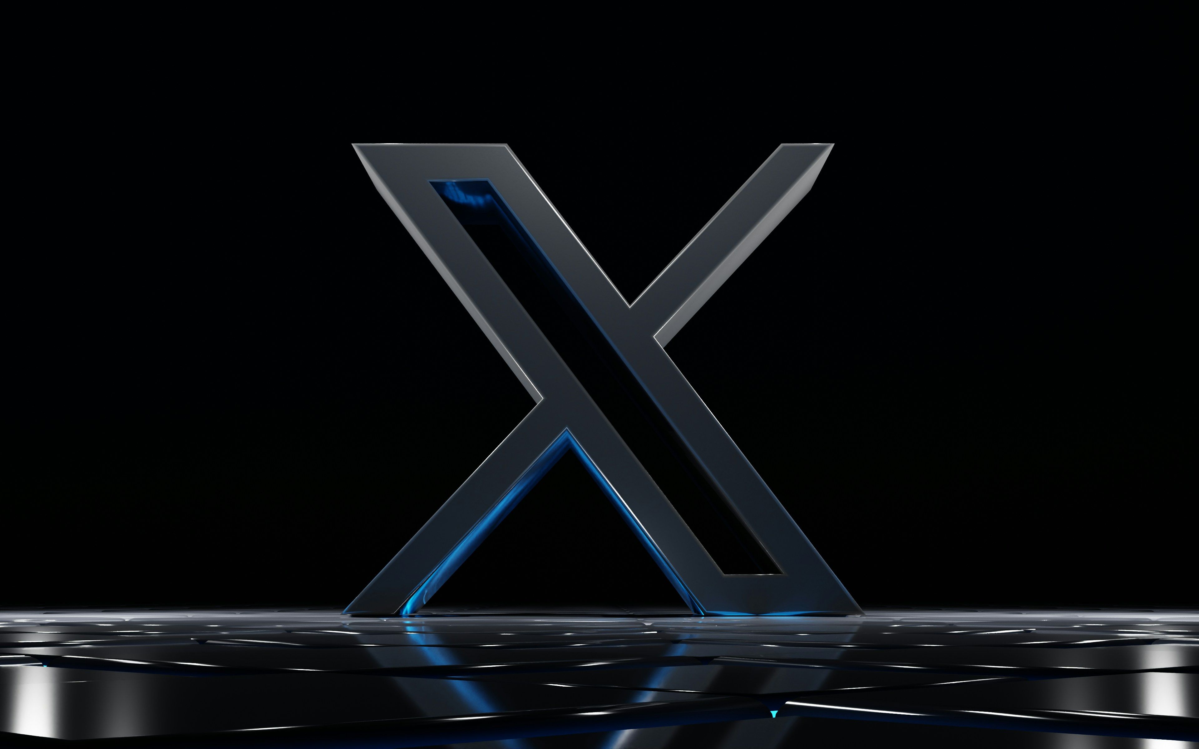 Futuristic X logo impression