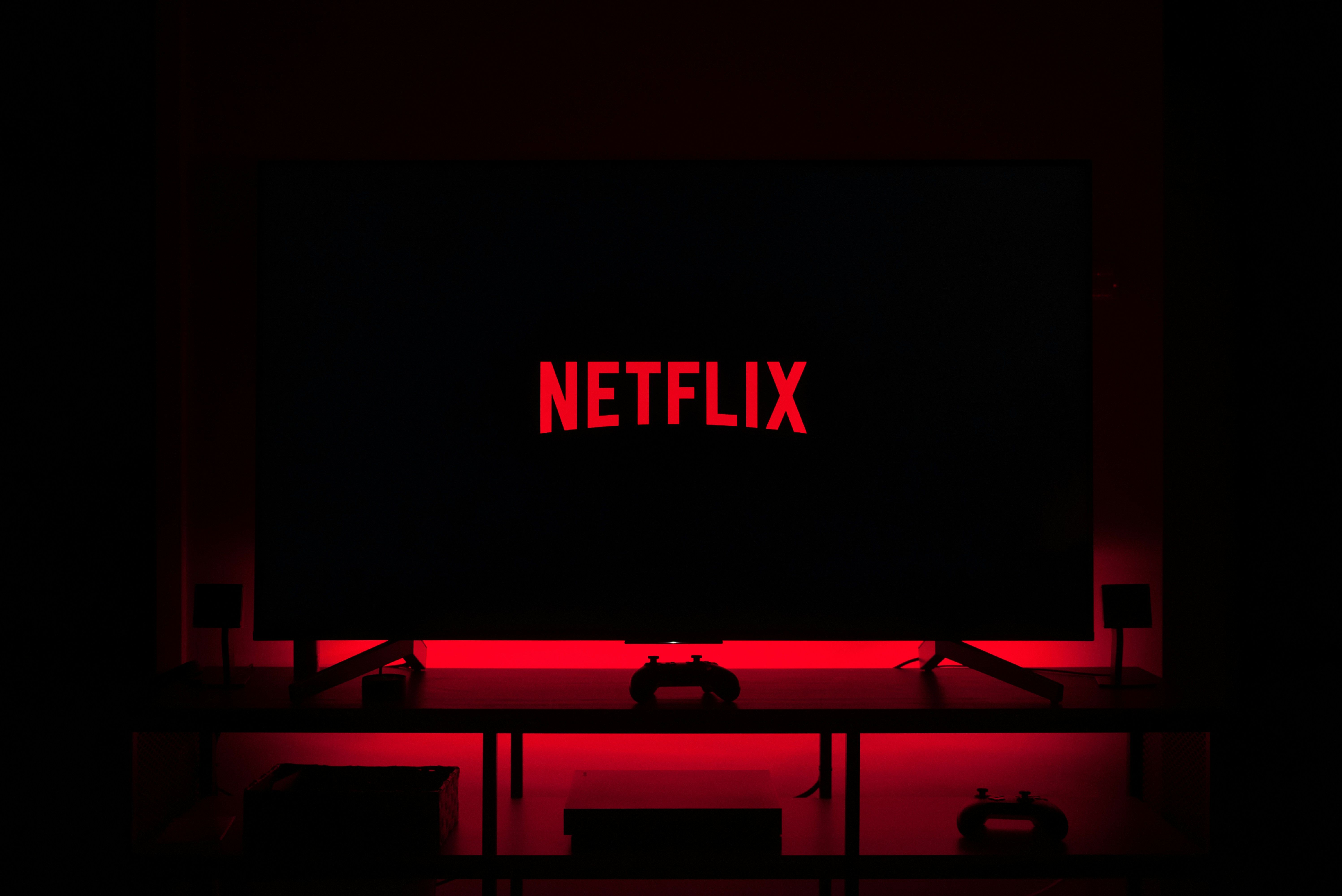 Netflix logo on a flatscreen tv