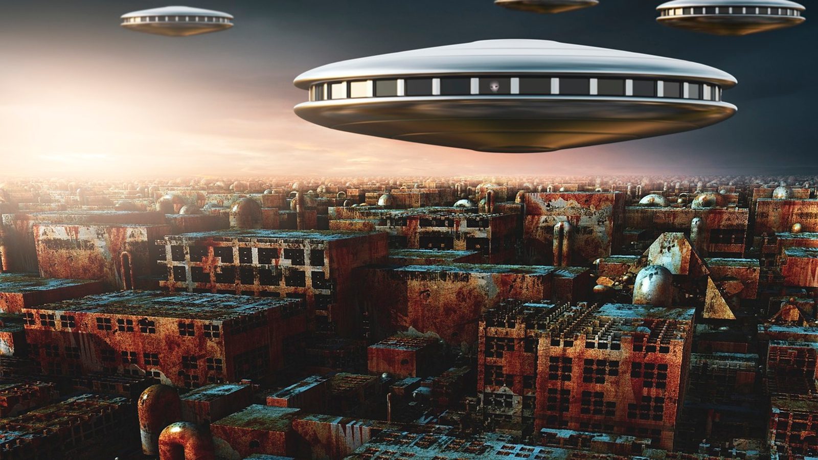 Sci-Fi world with UFO'S