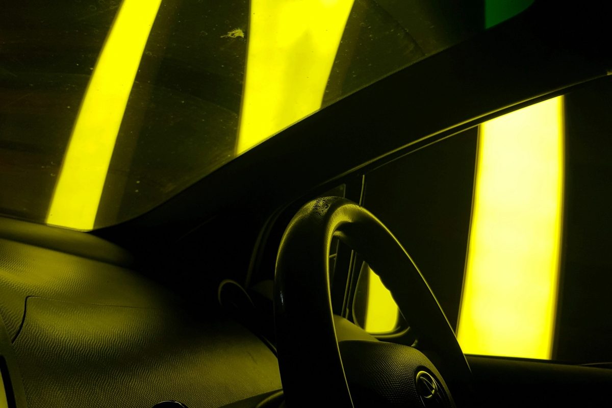 A McDonald's DriveThru at night