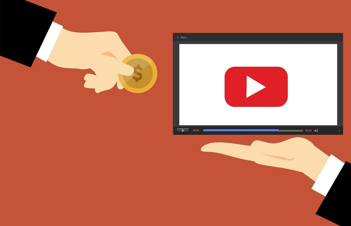 Illustration of earning through Youtube's ad model