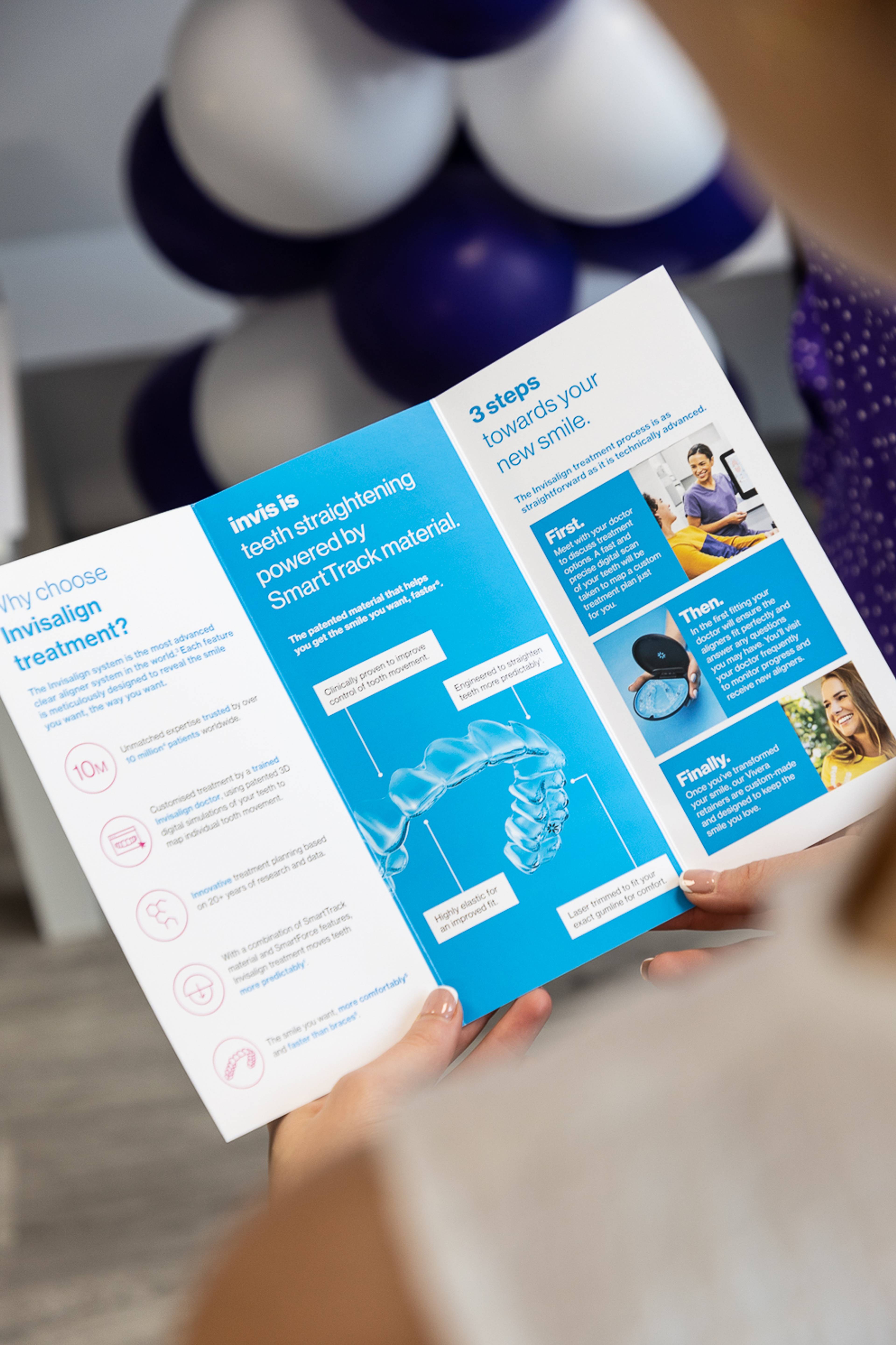 An invisalign leaflet