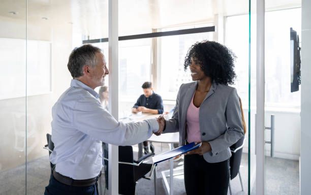 A facilitator guiding an exit interview