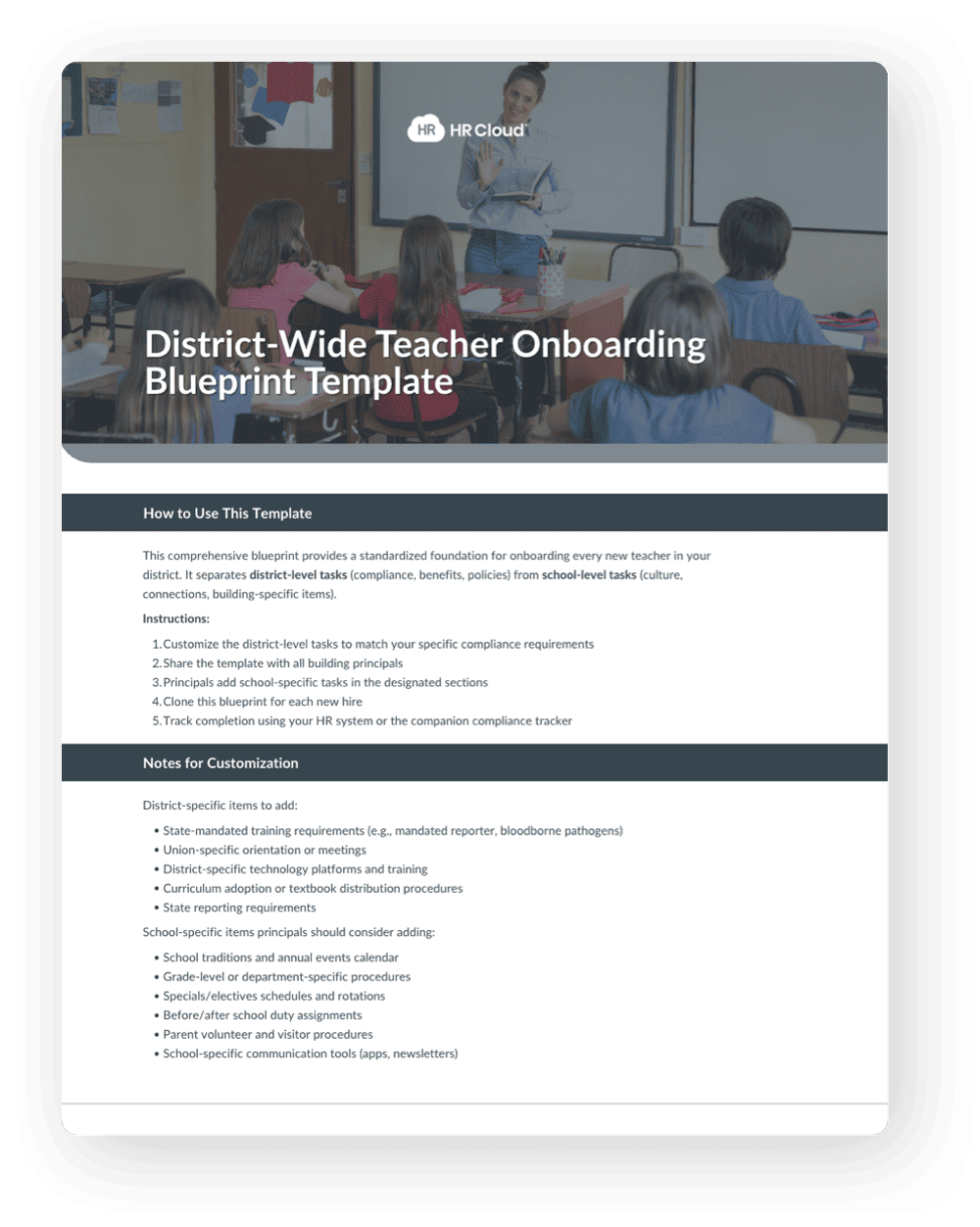 District-Wide Teacher Onboarding Blueprint Template
