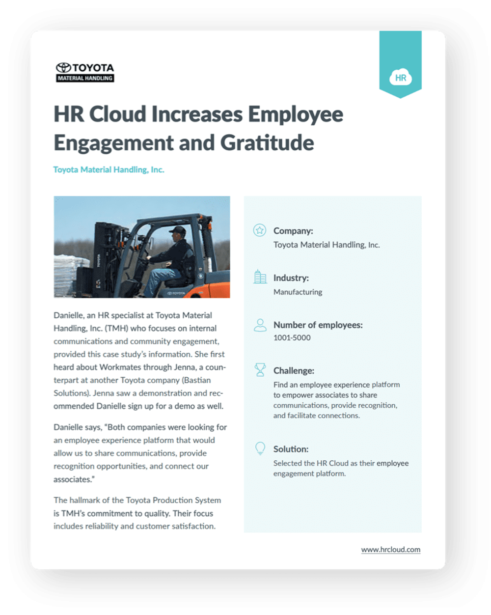 TOYOTA increased employee engagement and gratitude through the recognition and rewards platform.