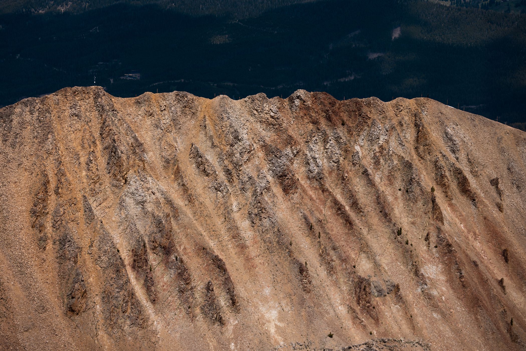 Mountain ridge in summer