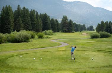 Golfer at the Big Sky Resort Golf Course