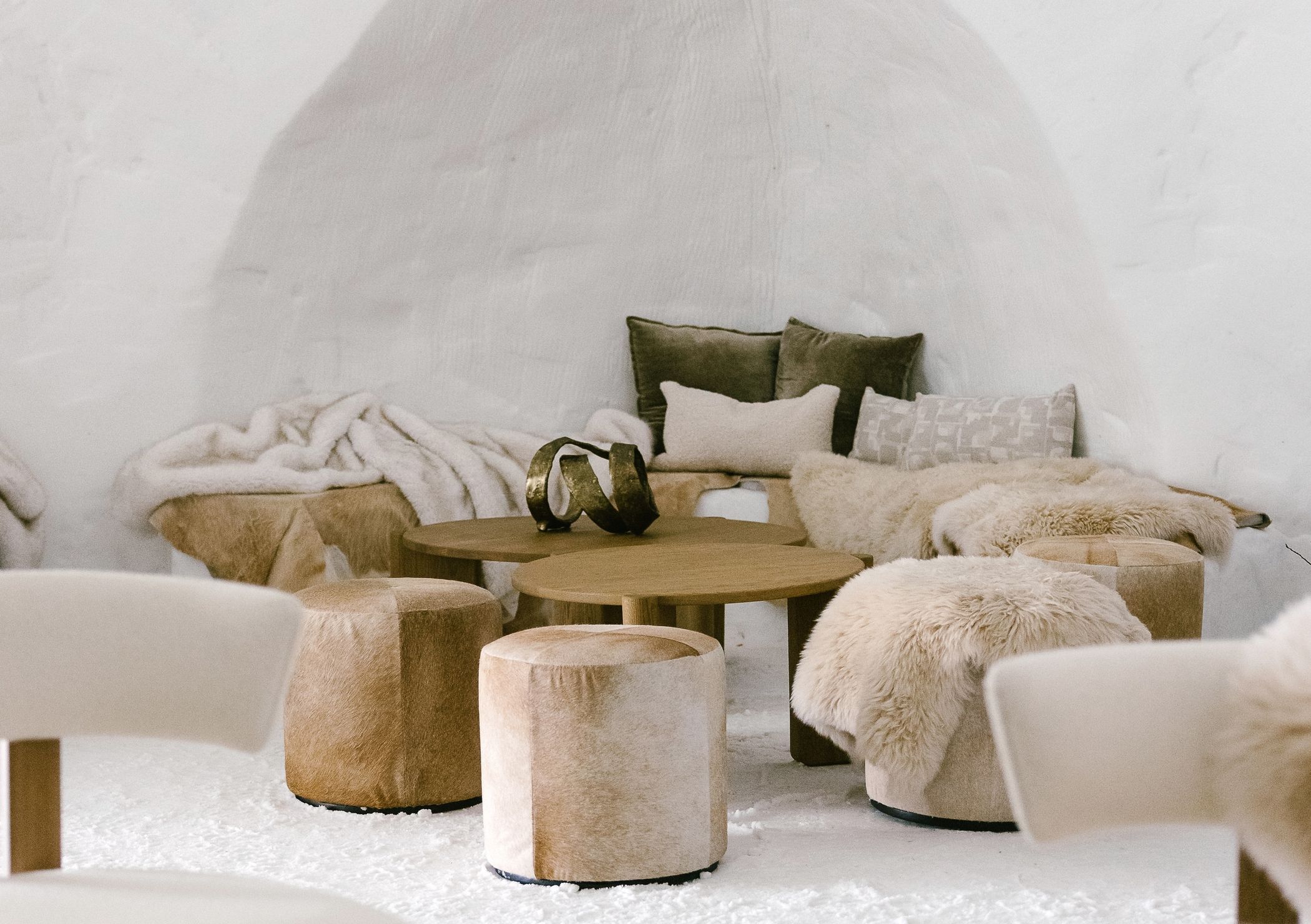Iglu interior furniture