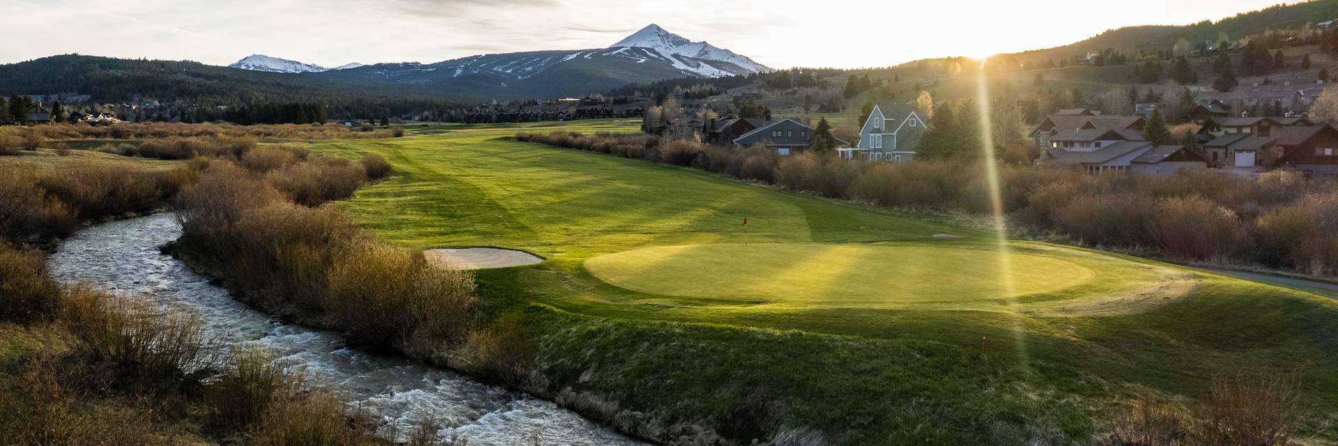 Big Sky Resort Golf Course at sunset