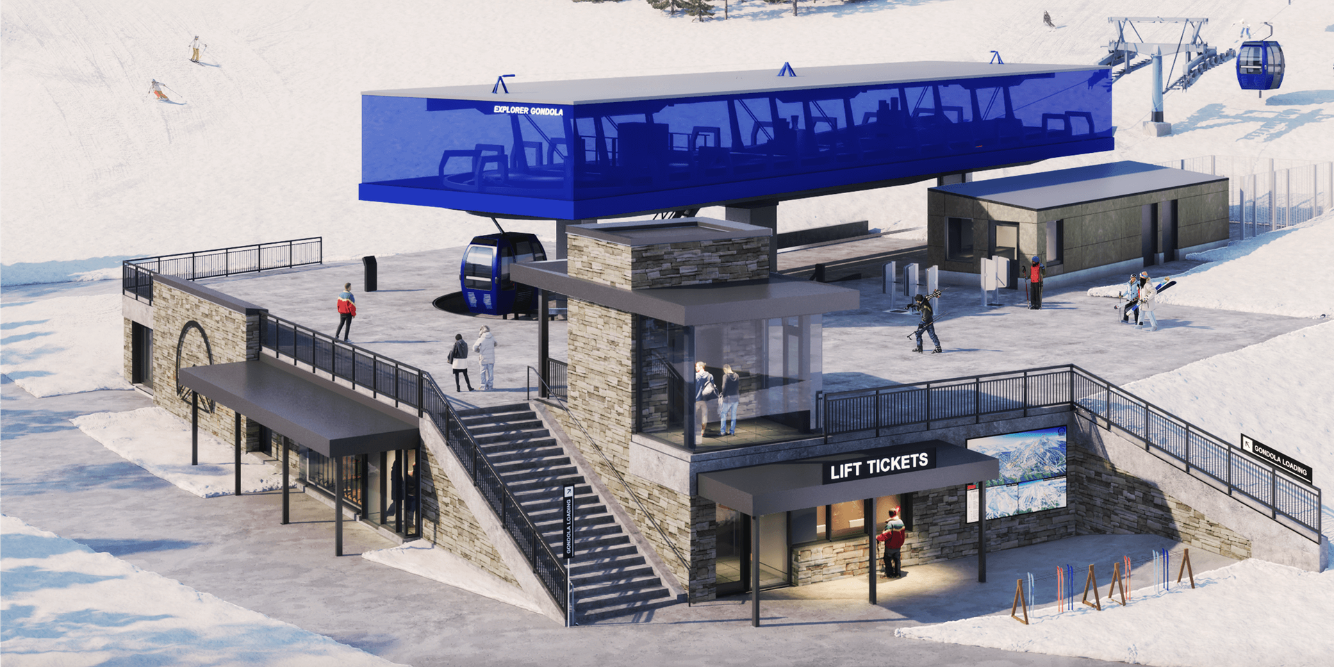 Explorer Gondola lower terminal rendering