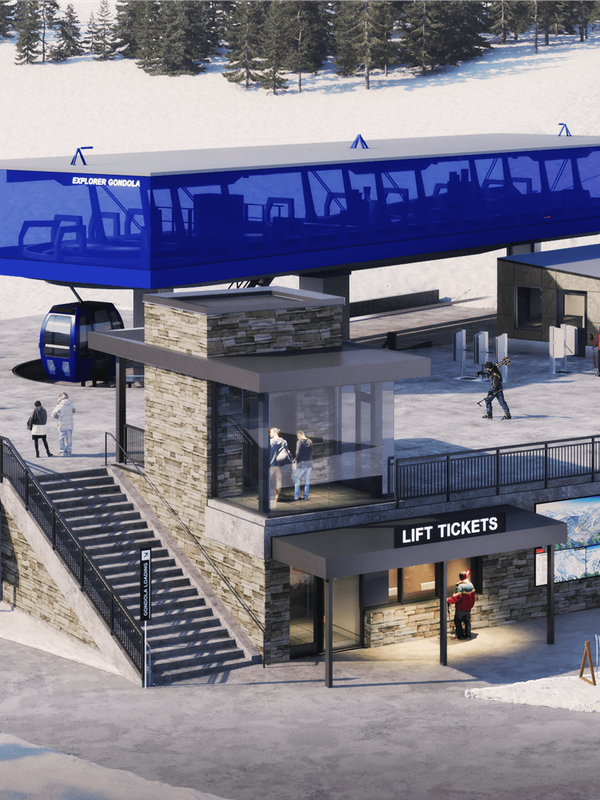 Explorer Gondola lower terminal rendering