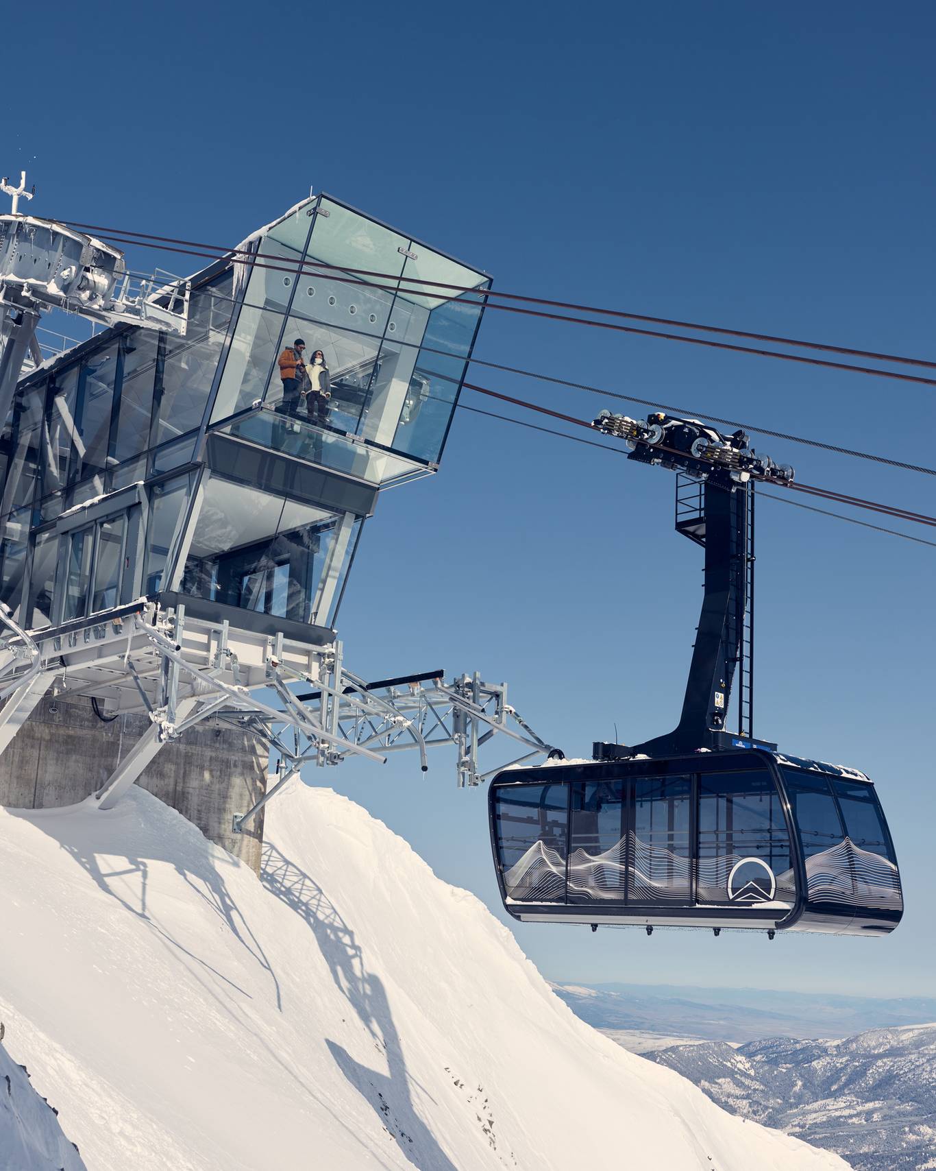 Kircliff and the Lone Peak Tram in winter