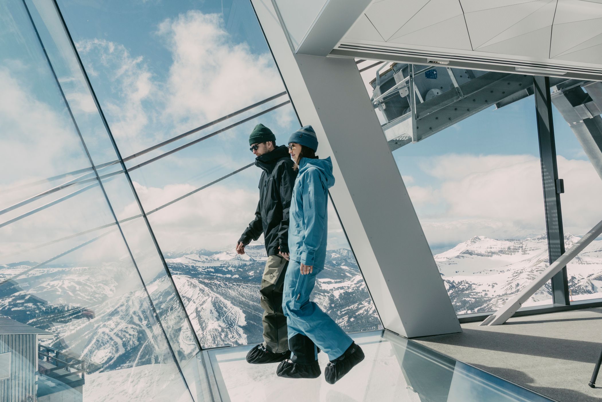 People at Kircliff in winter