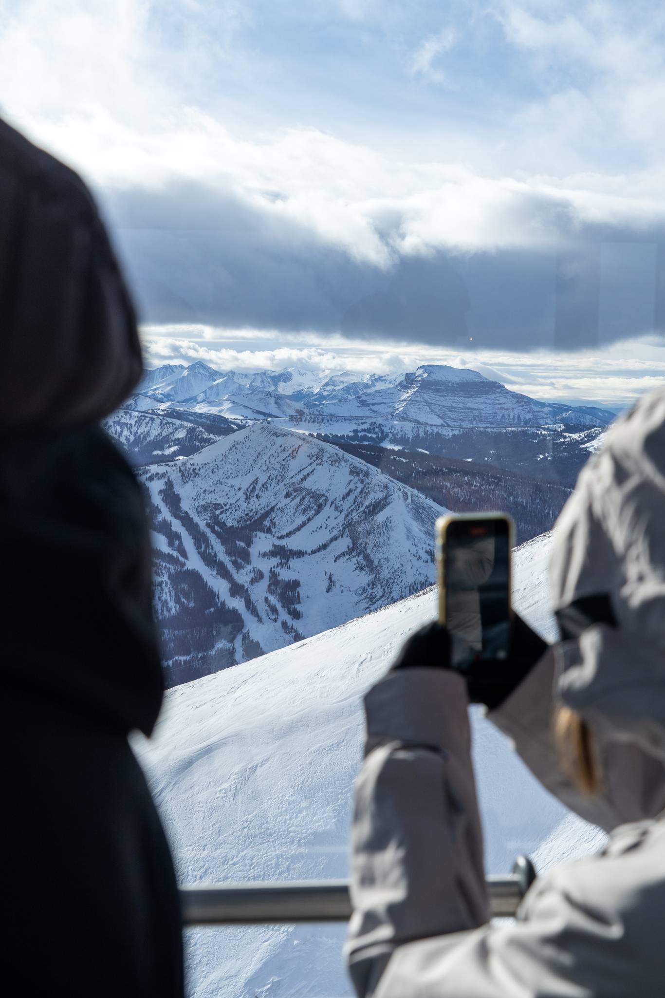 View out of the Lone Peak Tram