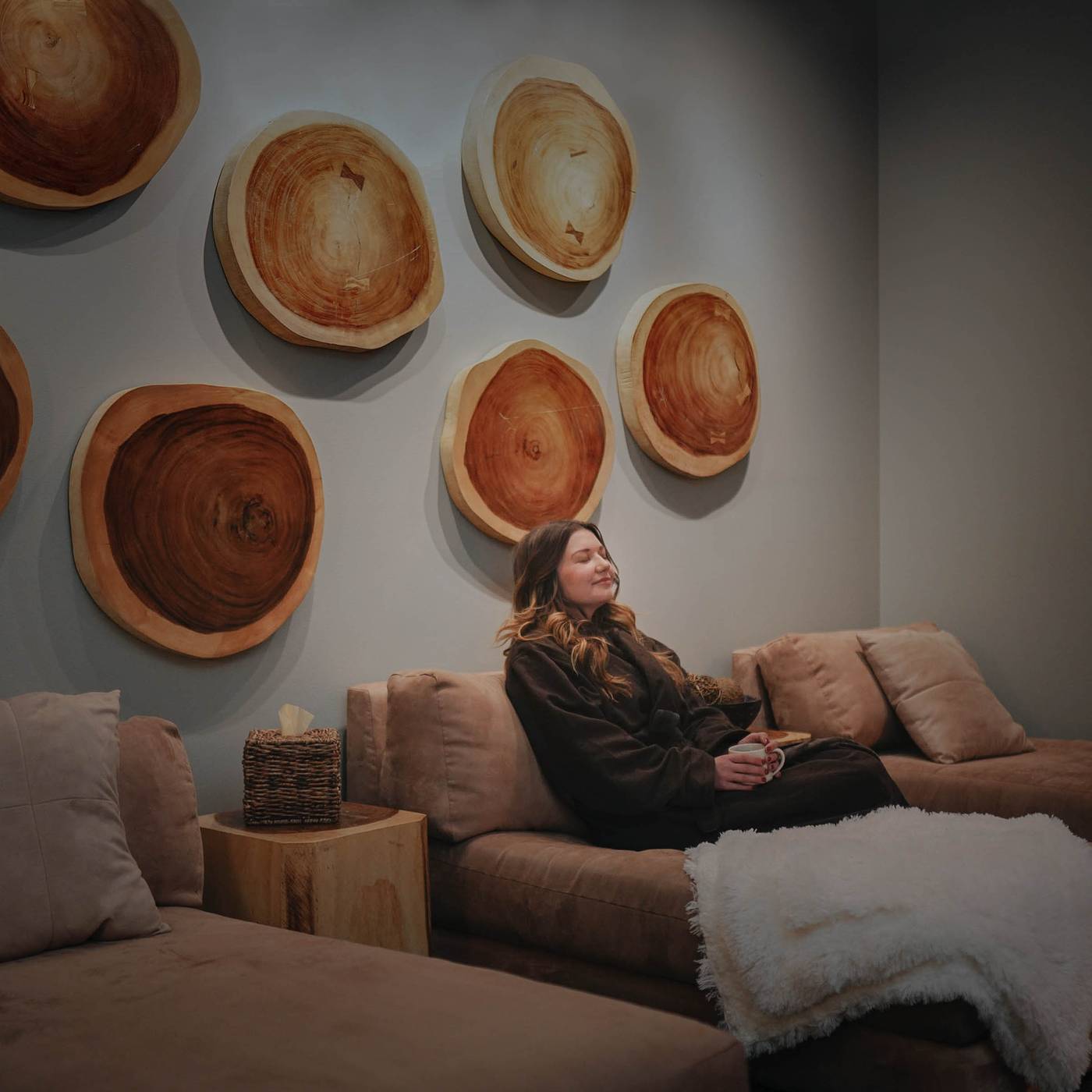 Woman relaxing in the Solace Spa