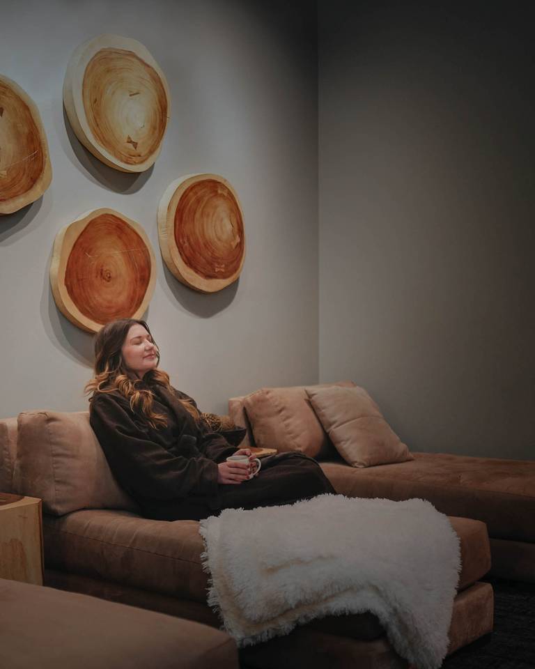 Woman at the Solace Spa in Big Sky